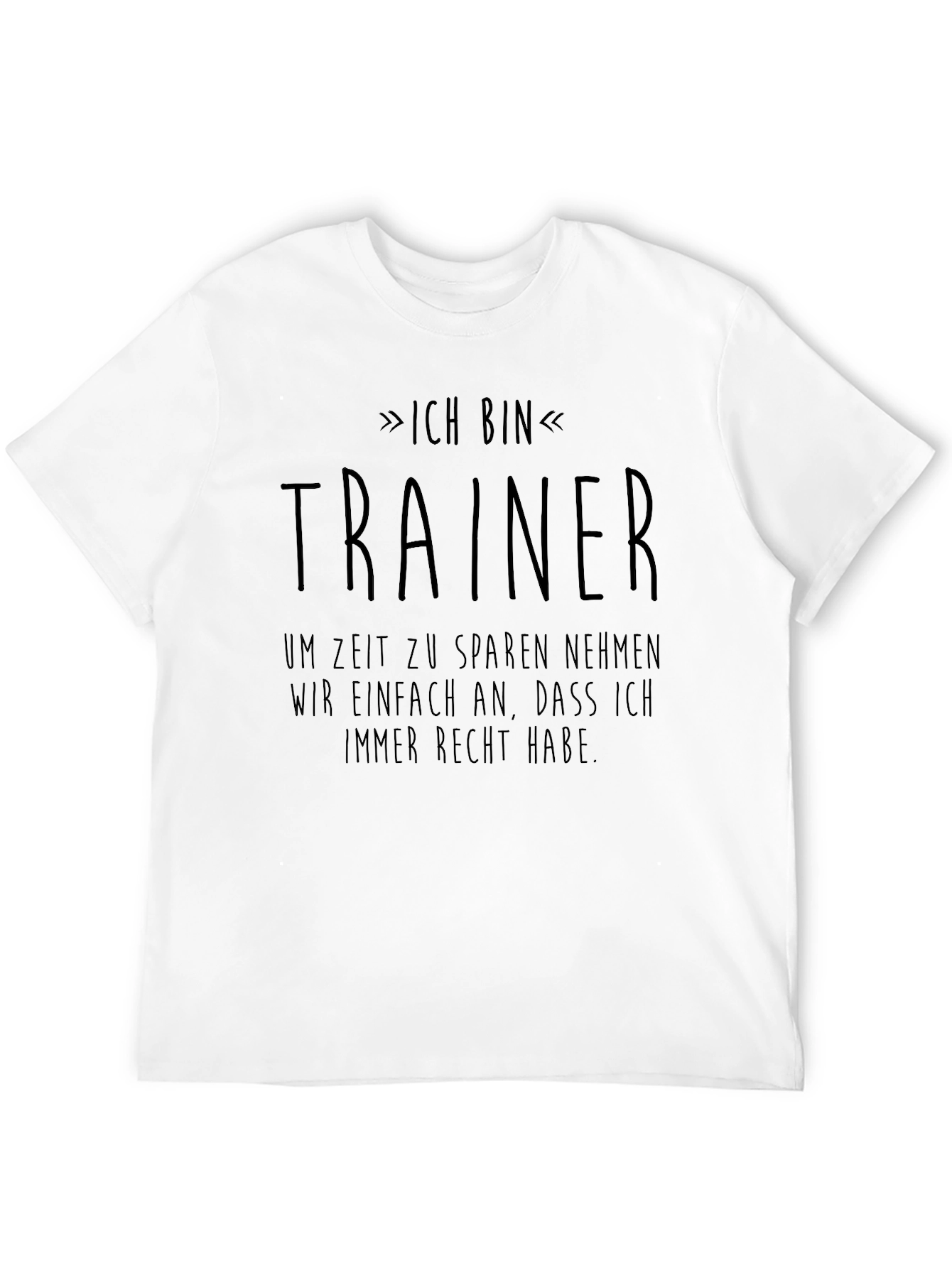 Black Ich Bin Trainer T-Shirt - German Saying Tee view 12