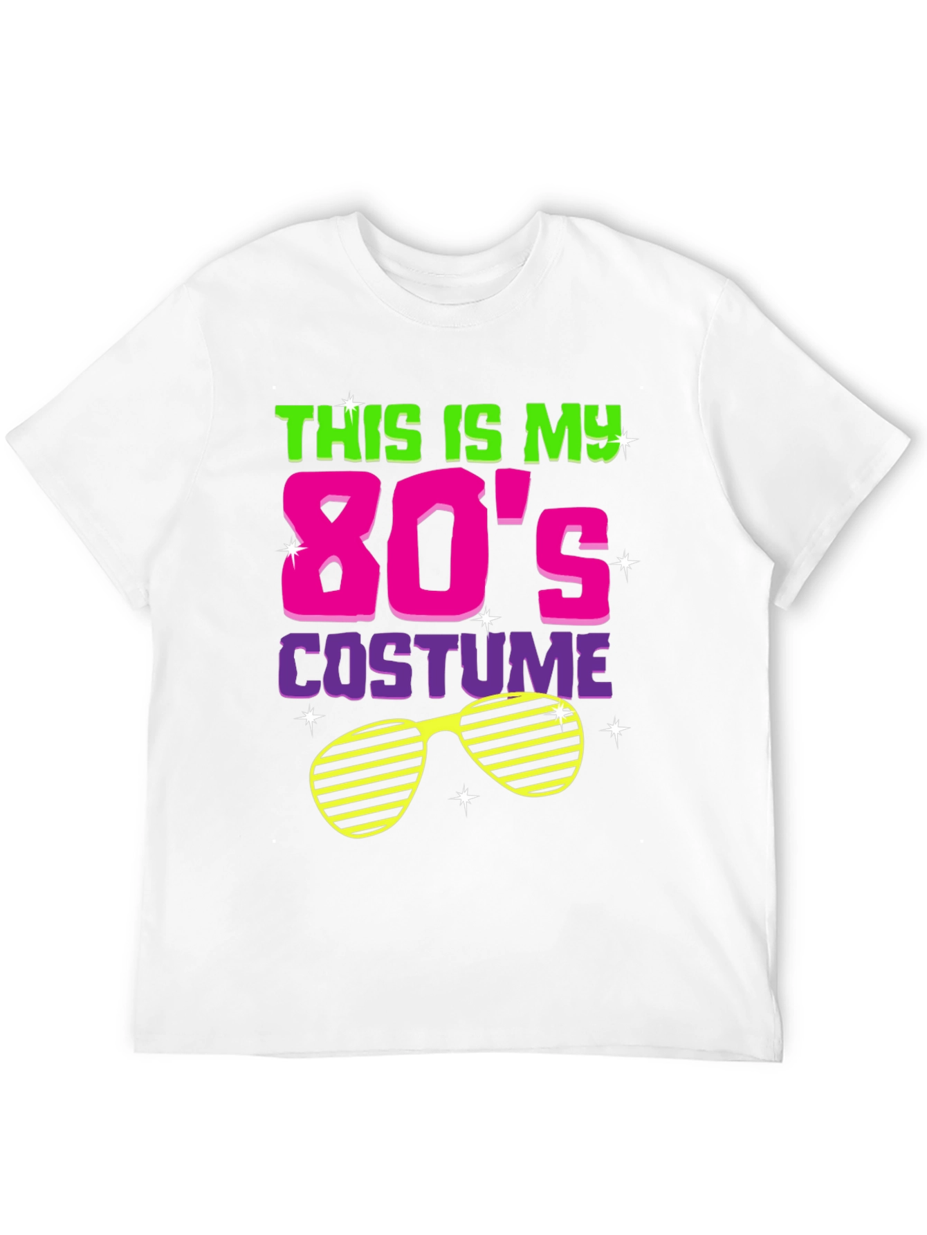 Black Retro 80s Costume T-Shirt view 12