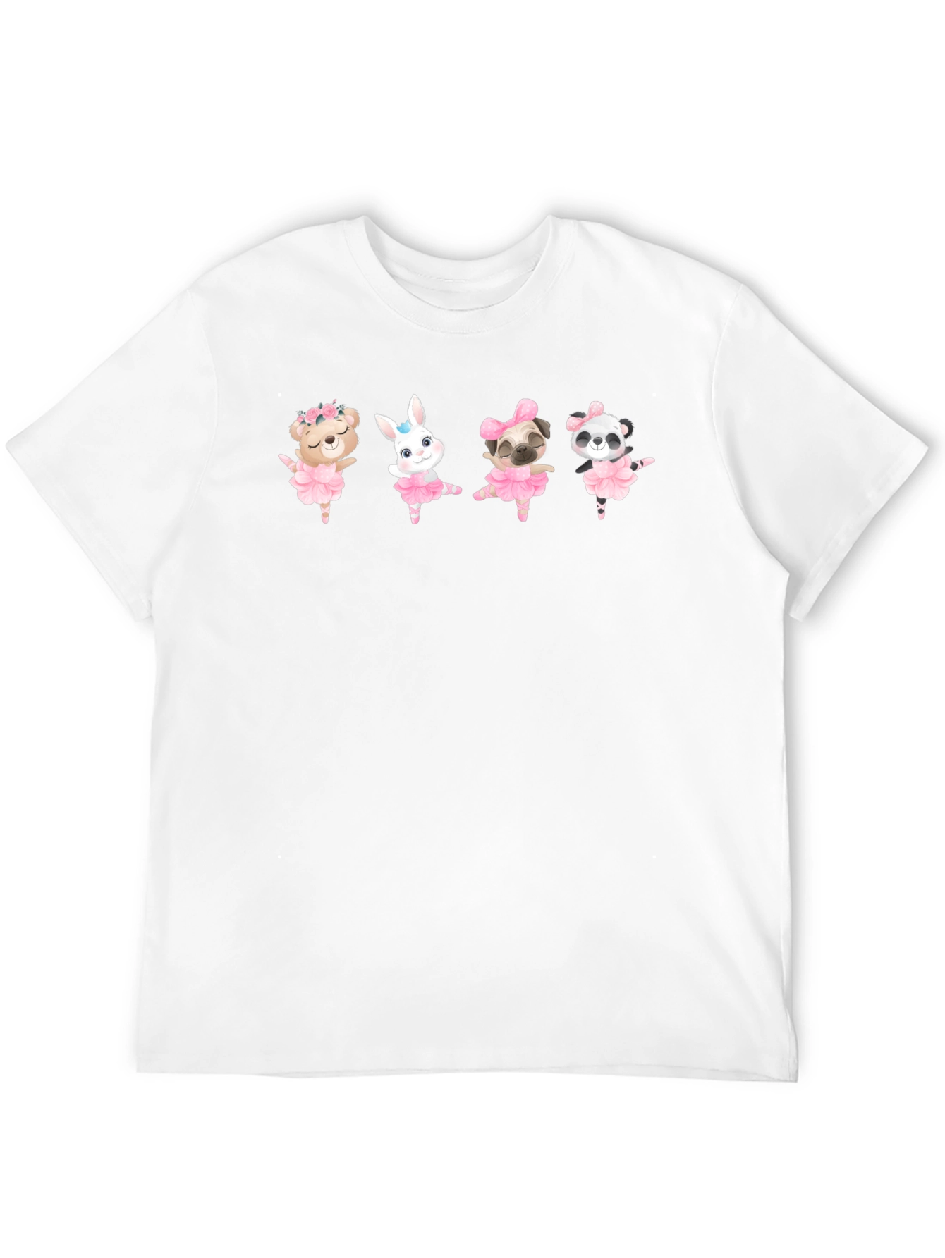 Black Cute Ballerina Animals T-Shirt view 12