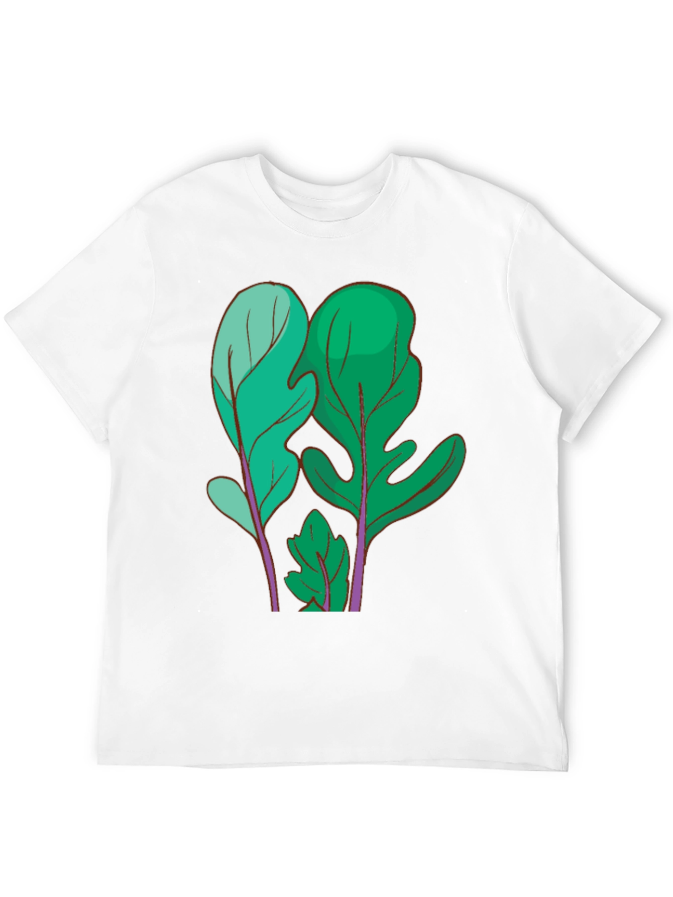 Black Leaf Print T-Shirt view 12