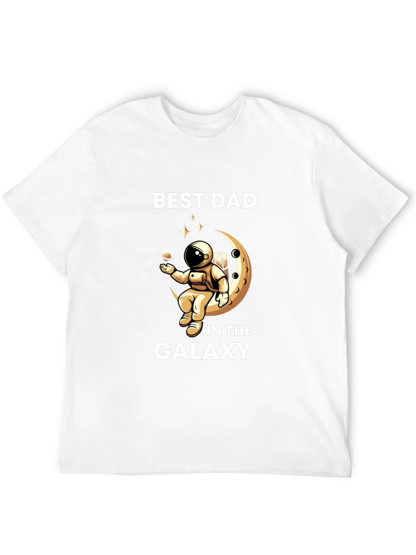 Black Best Dad Galaxy T-Shirt view 12