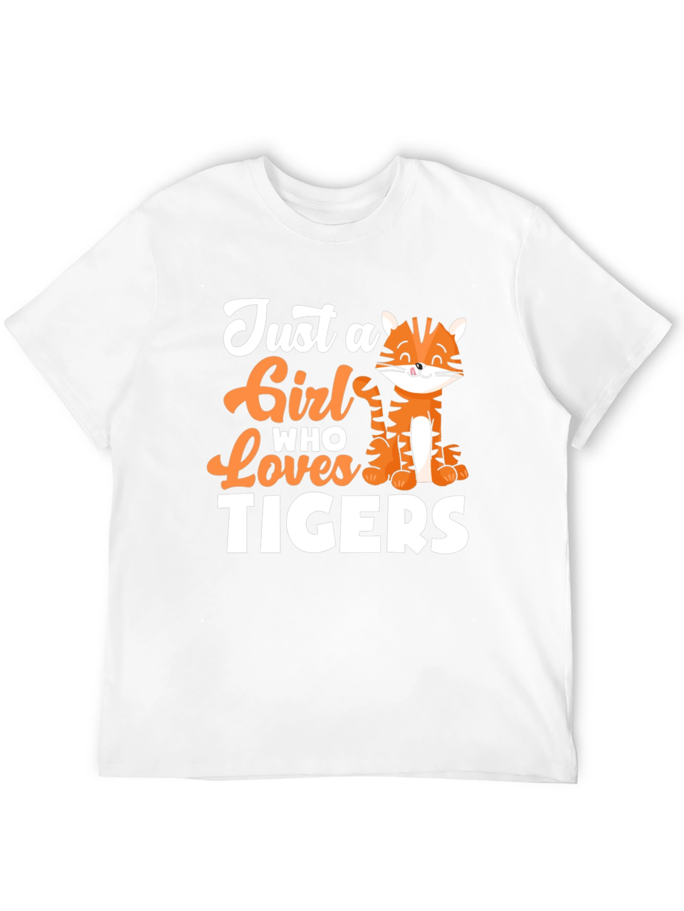 Black Just a Girl Who Loves Tigers Graphic Tee view 12