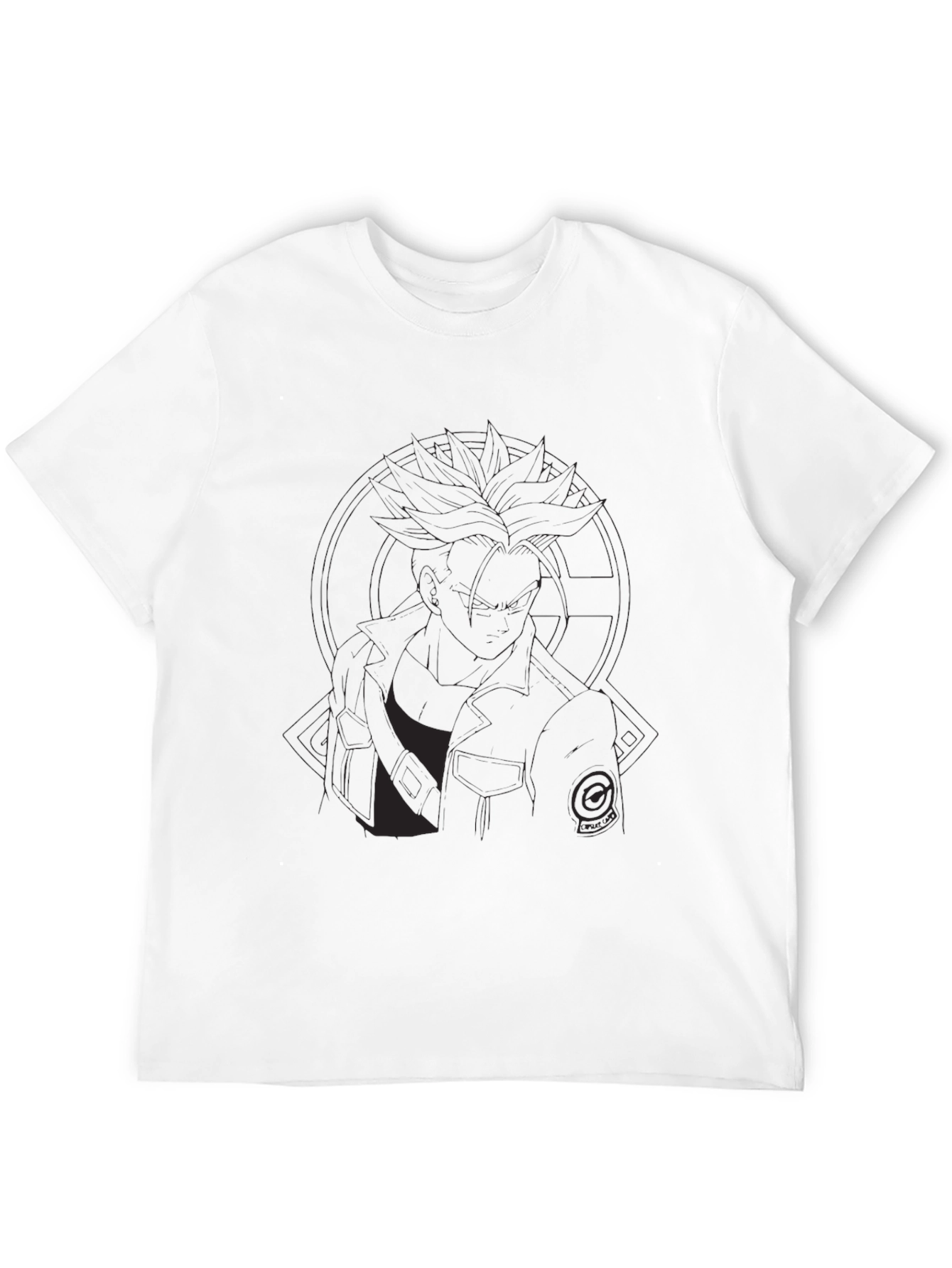 Black Men's Black Graphic Print T-Shirt view 12