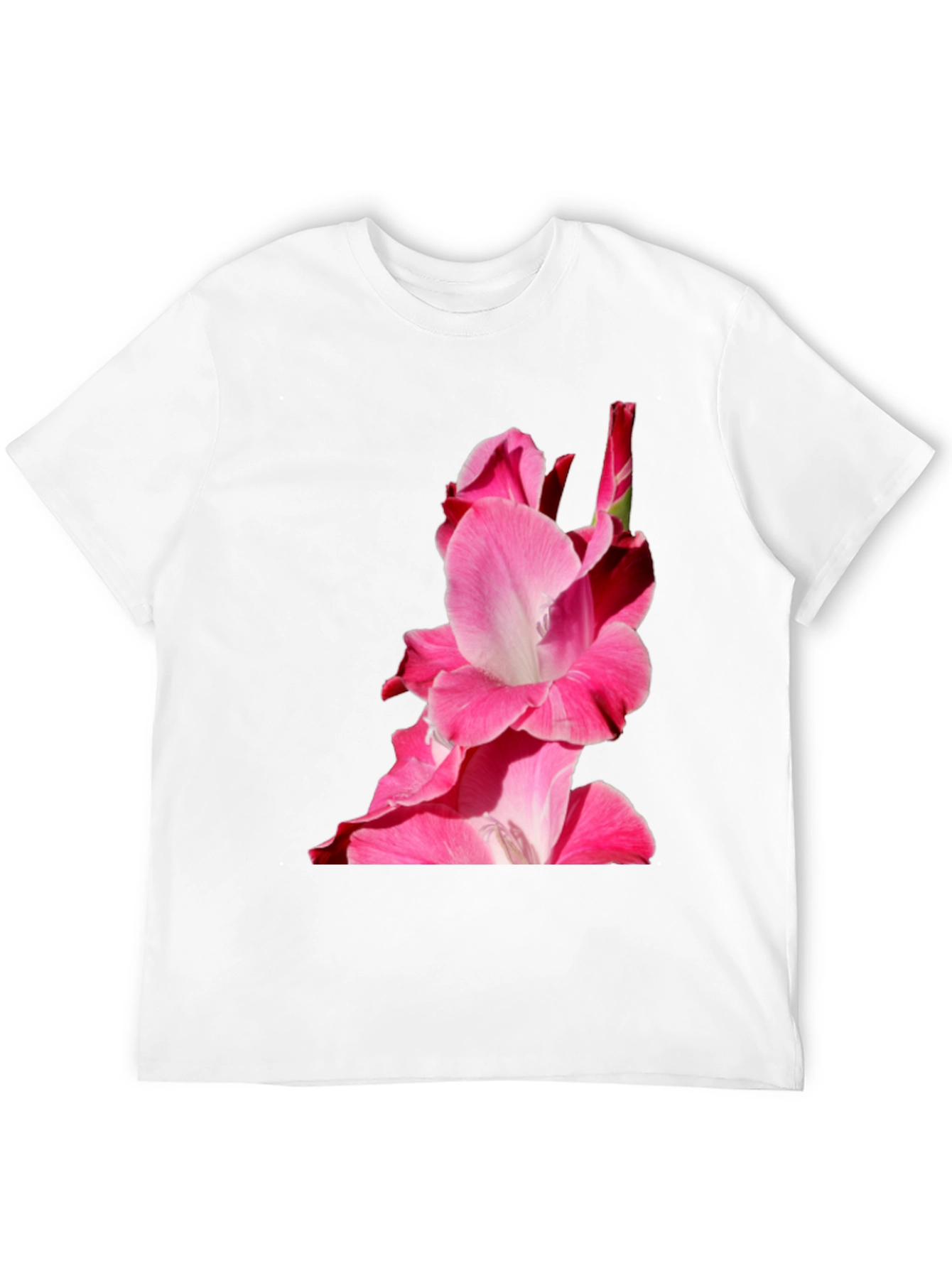 Black Pink Floral Print Black Tee view 12