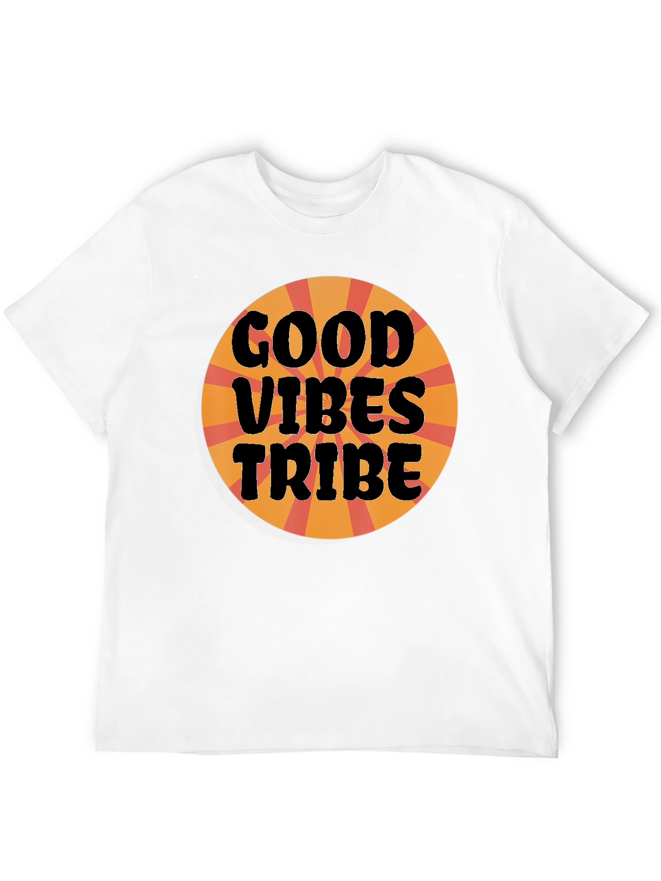 Black Good Vibes Tribe Graphic Tee - Black Cotton T-Shirt view 12