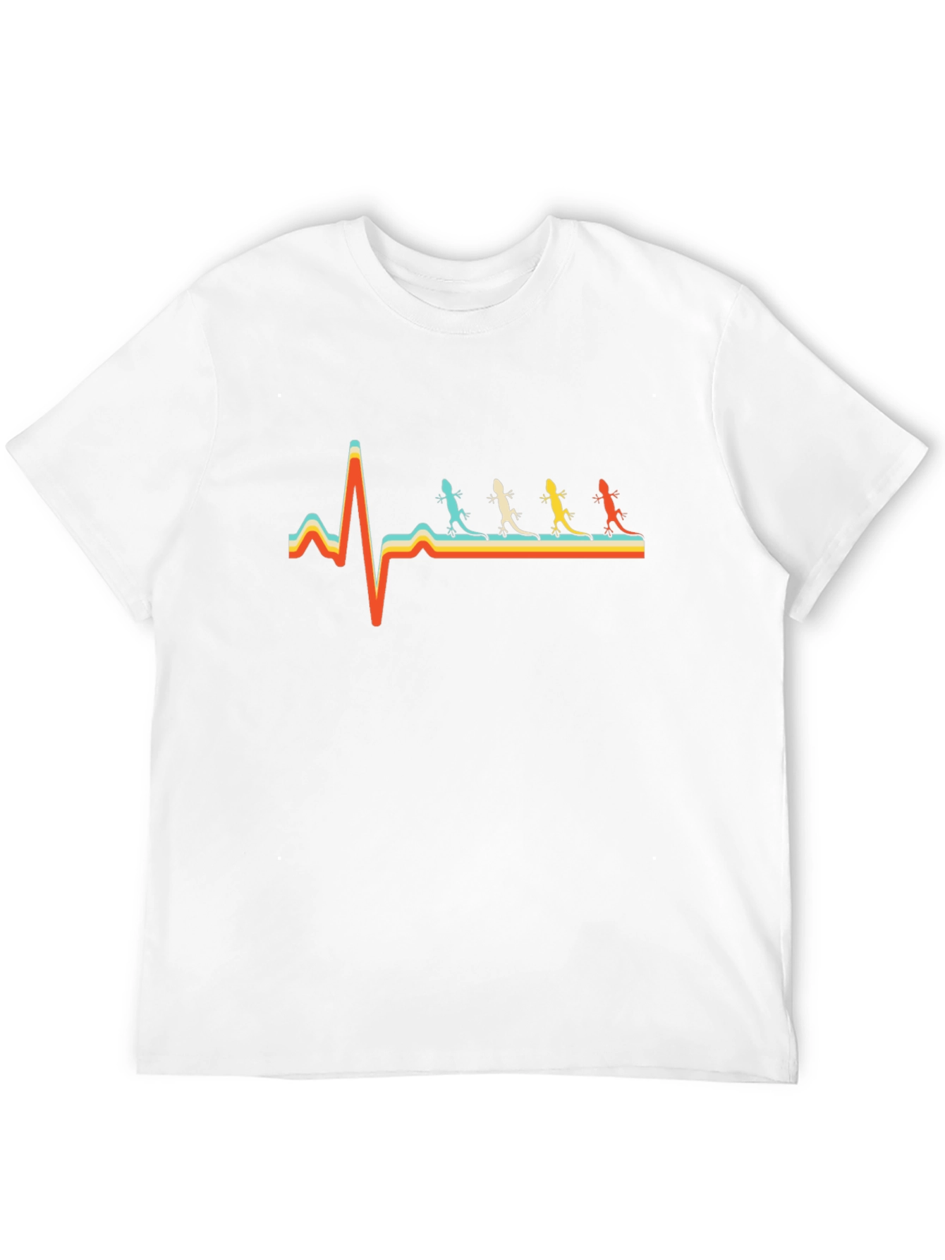 Black Lizard Heartbeat T-Shirt - Retro Style view 12