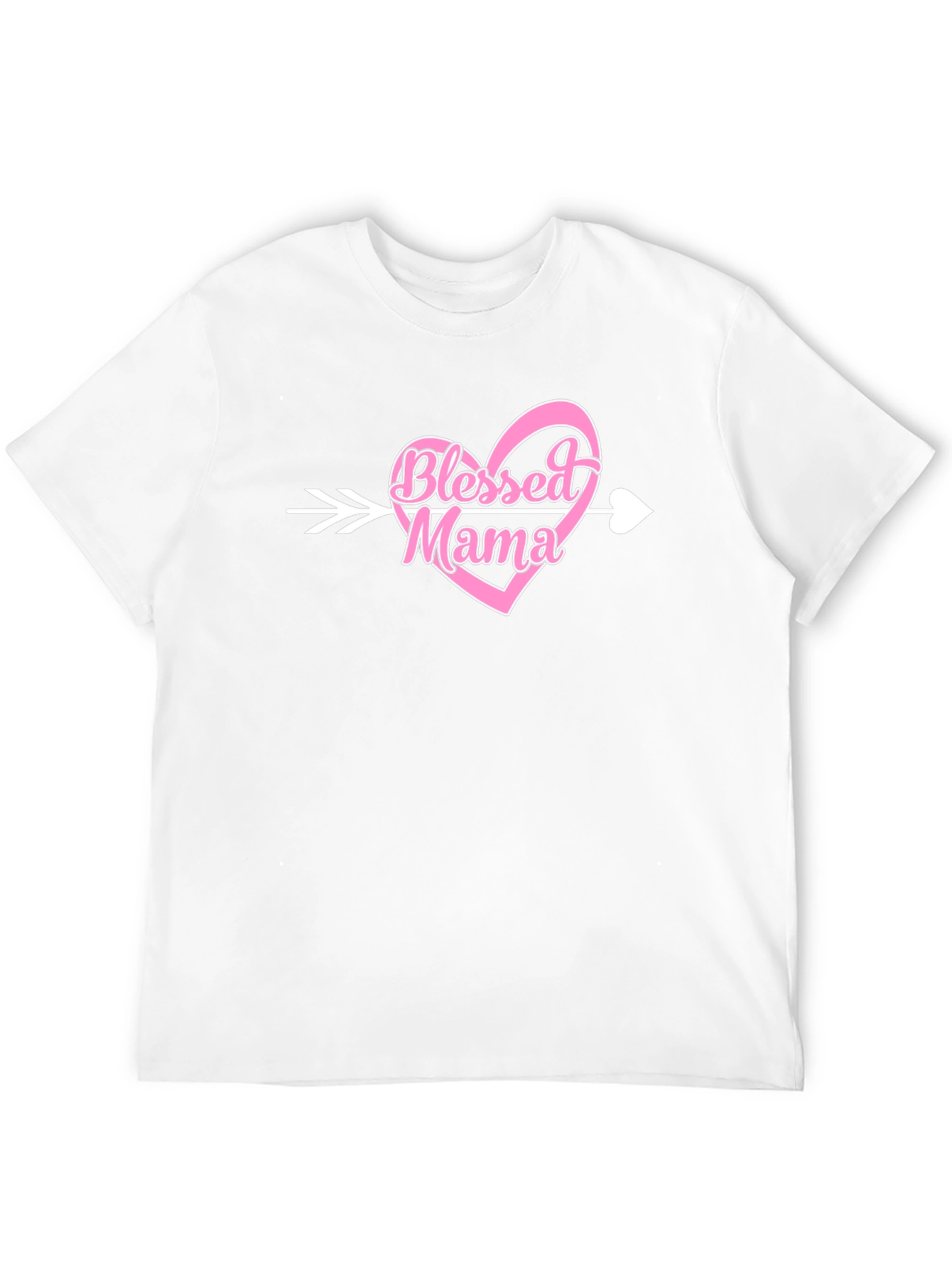 Black Blessed Mama Arrow Heart Graphic T-Shirt view 12