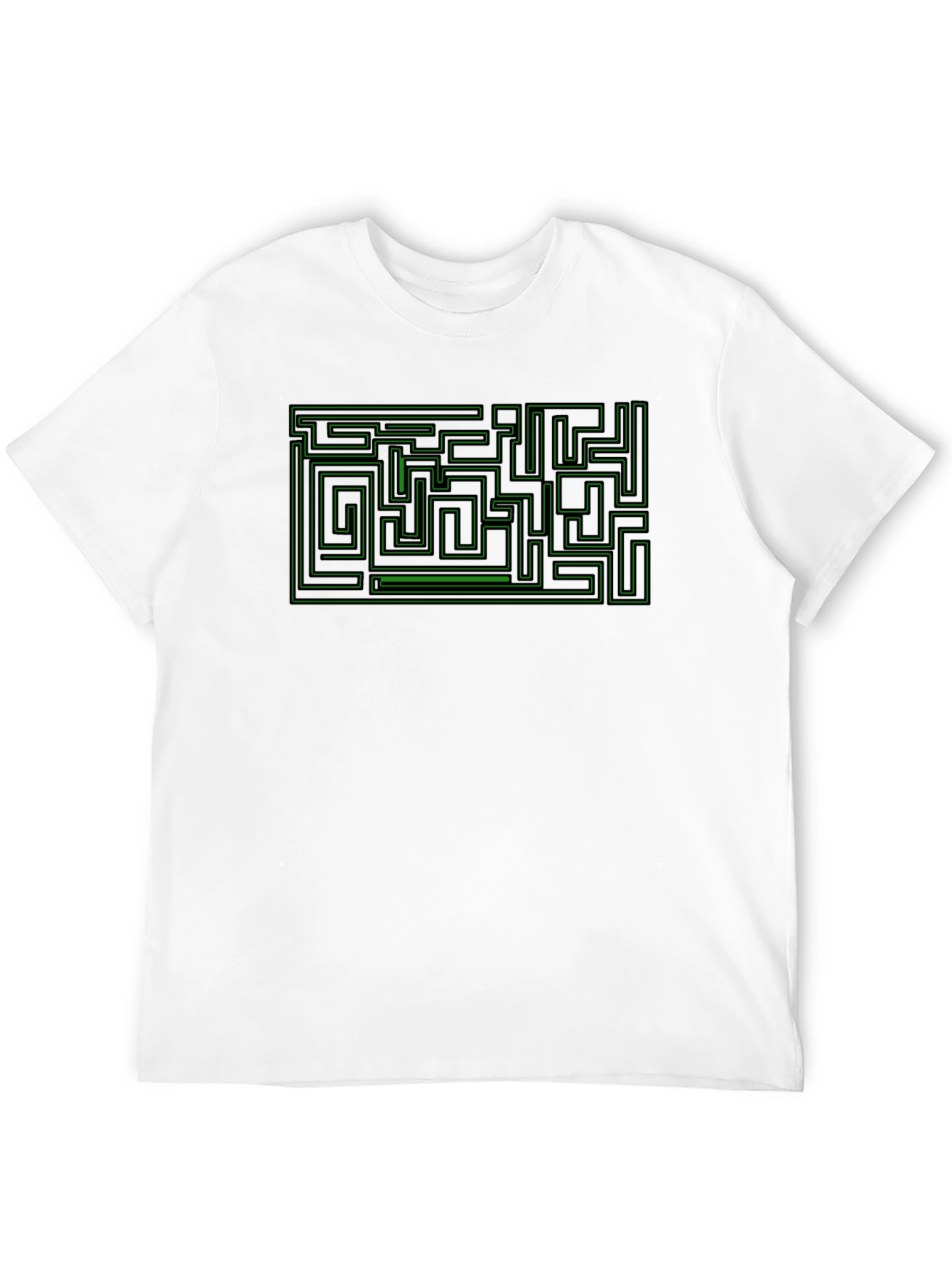 Black Maze Graphic Tee - Puzzle Solver Shirt view 12