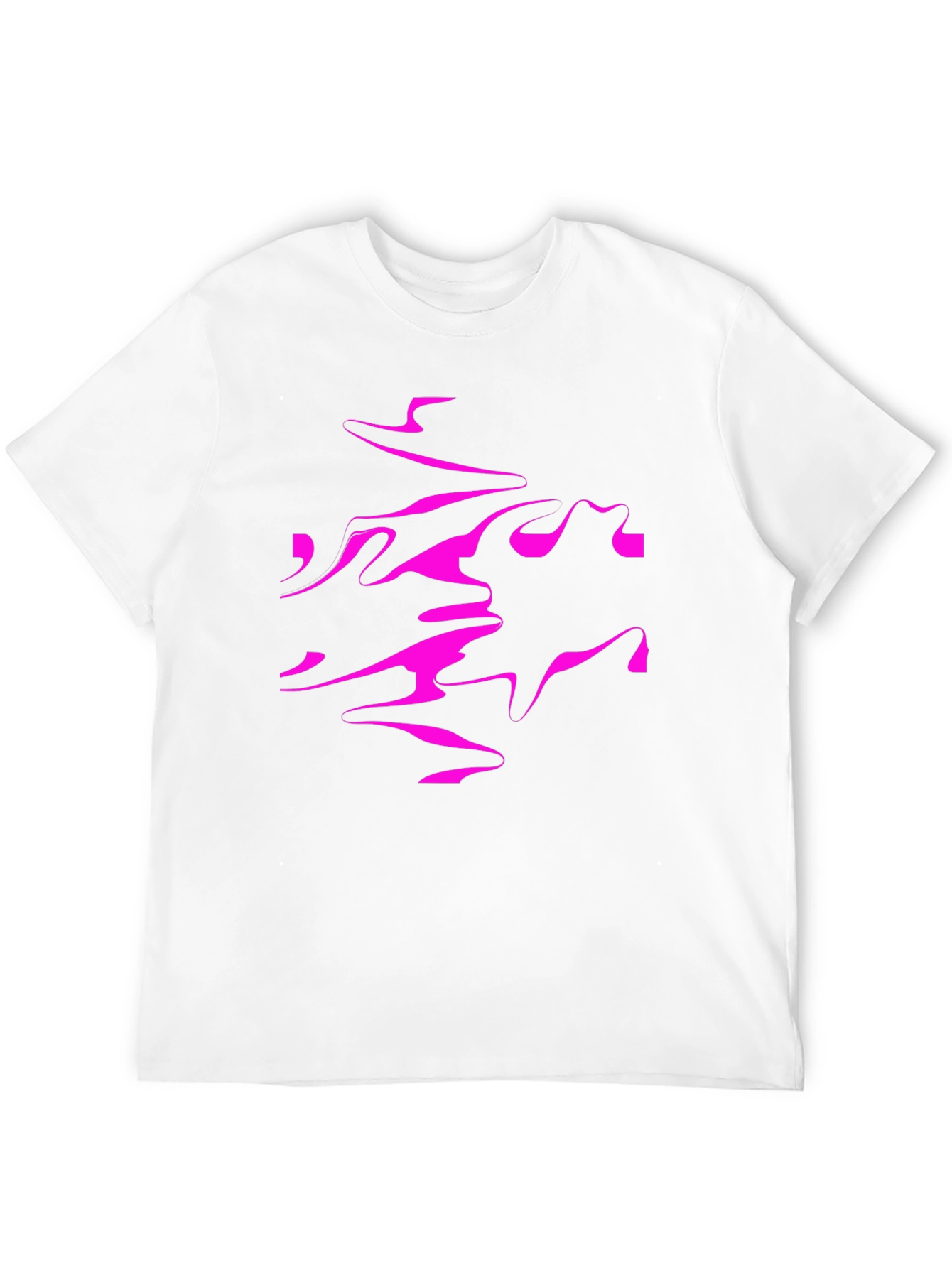 Black Abstract Print Black Crew Neck T-Shirt view 12