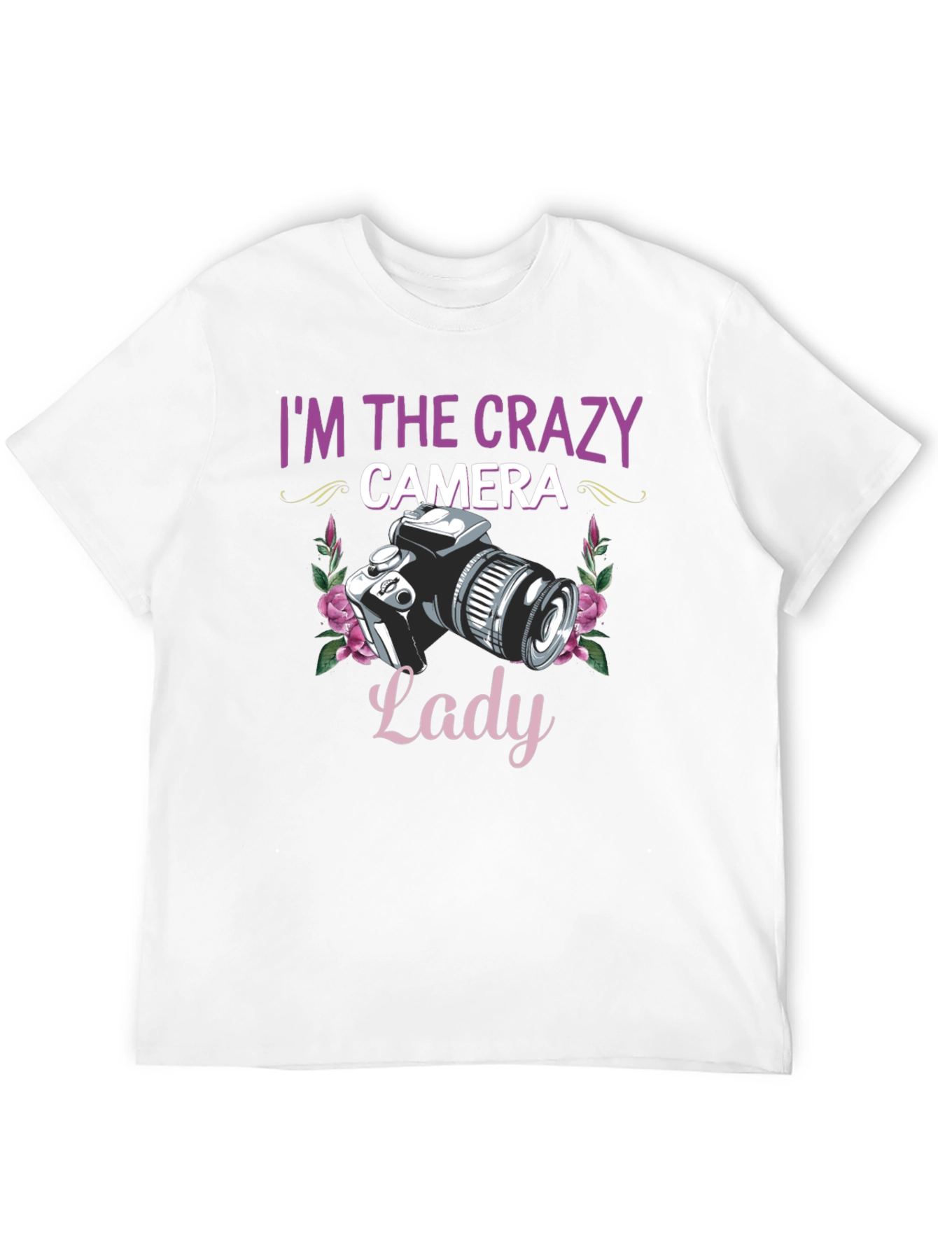 Crazy Camera Lady Graphic T-Shirt - 12