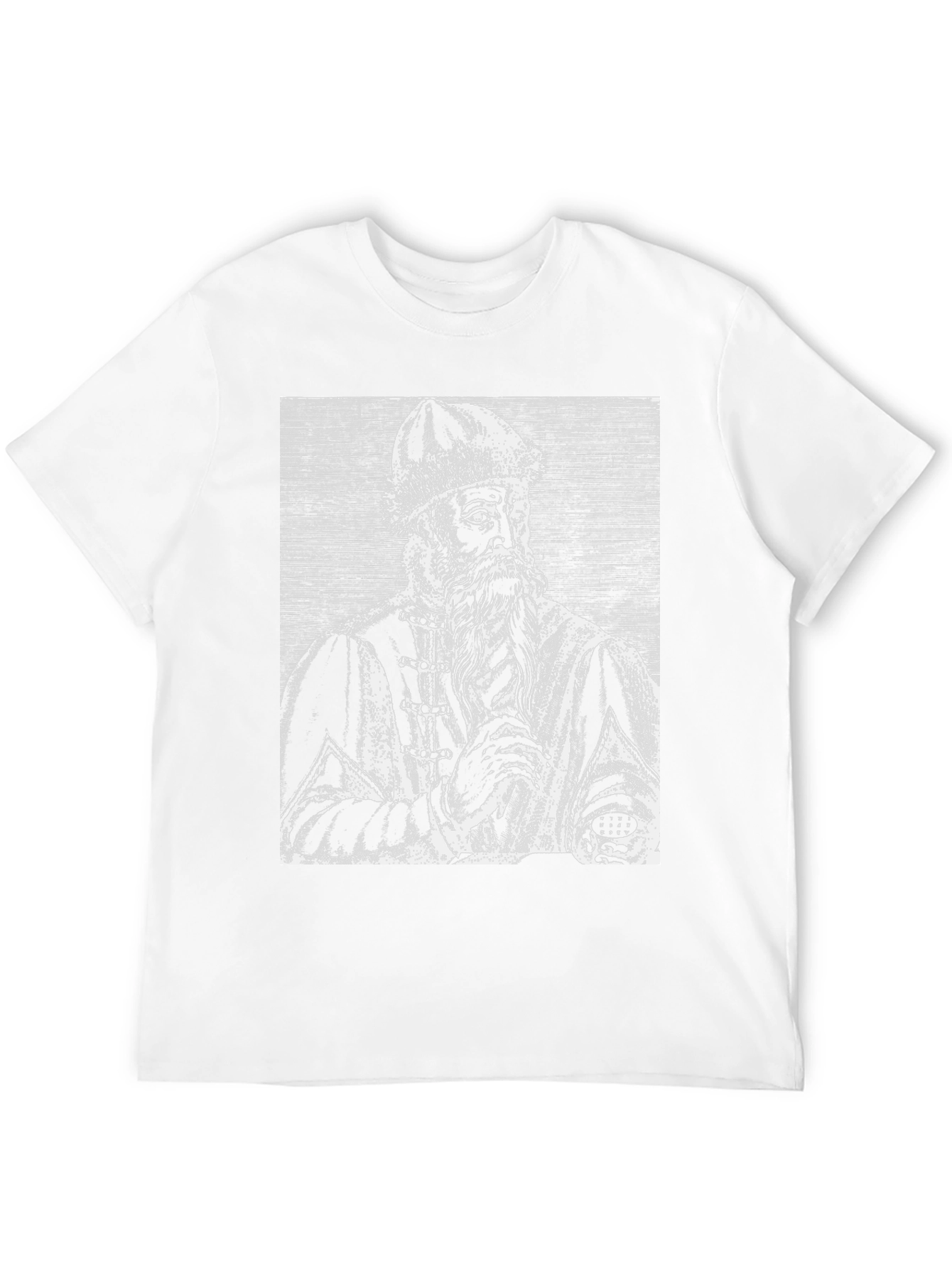 Black Vintage Portrait Graphic T-Shirt view 12