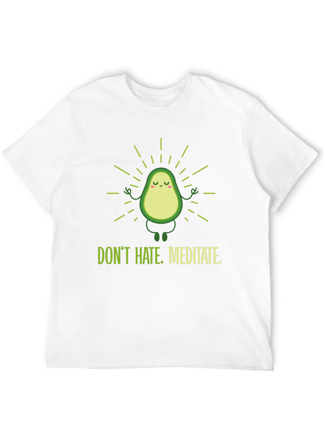Black Meditating Avocado Graphic T-Shirt view 12