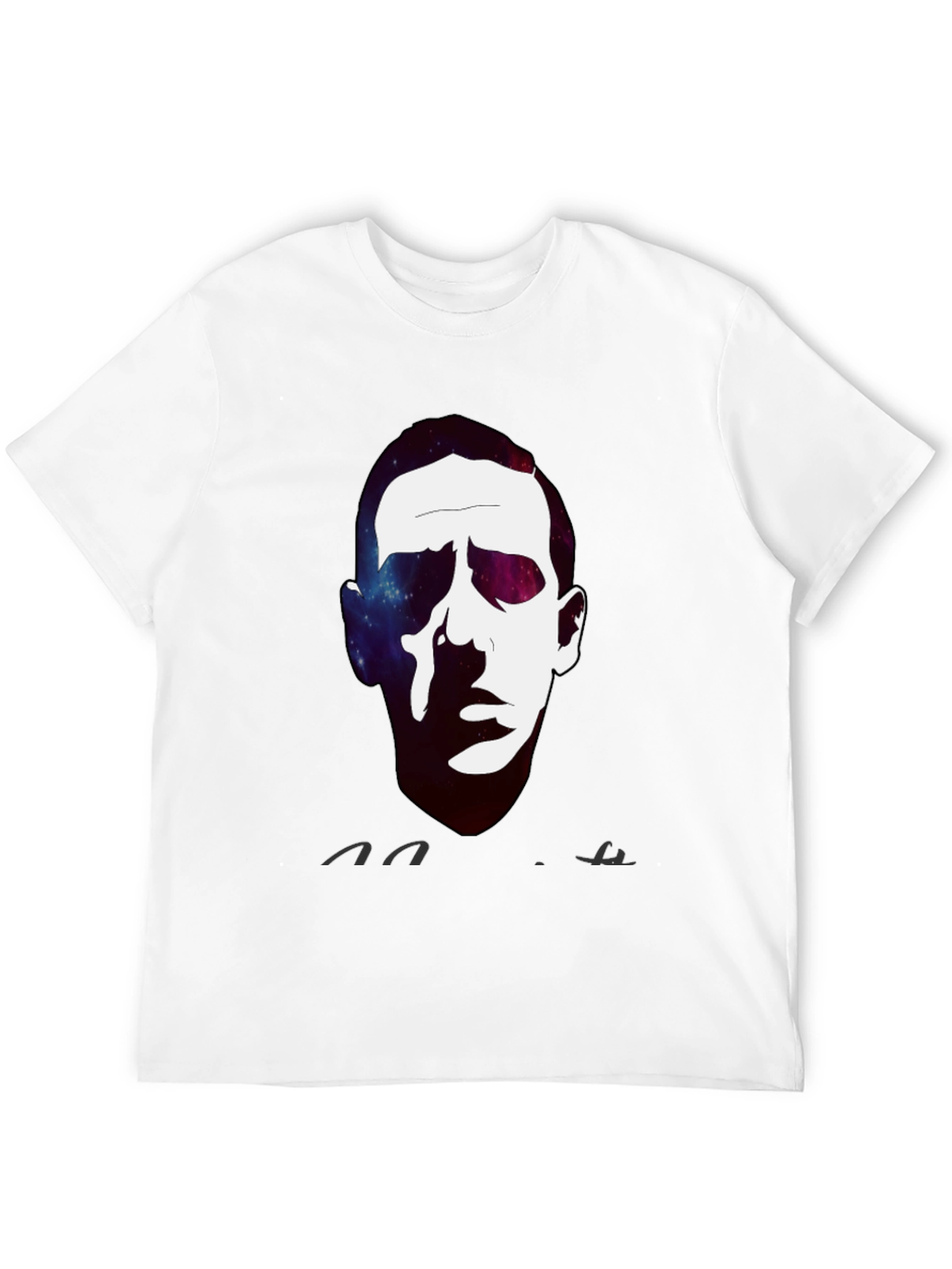 Black Cosmic Portrait Black T-Shirt view 12