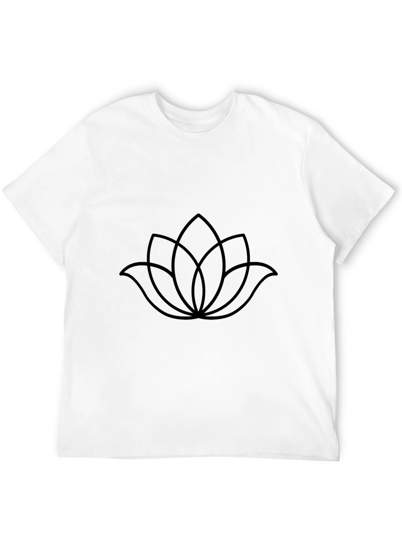 Black Lotus Flower Graphic Black Tee view 12