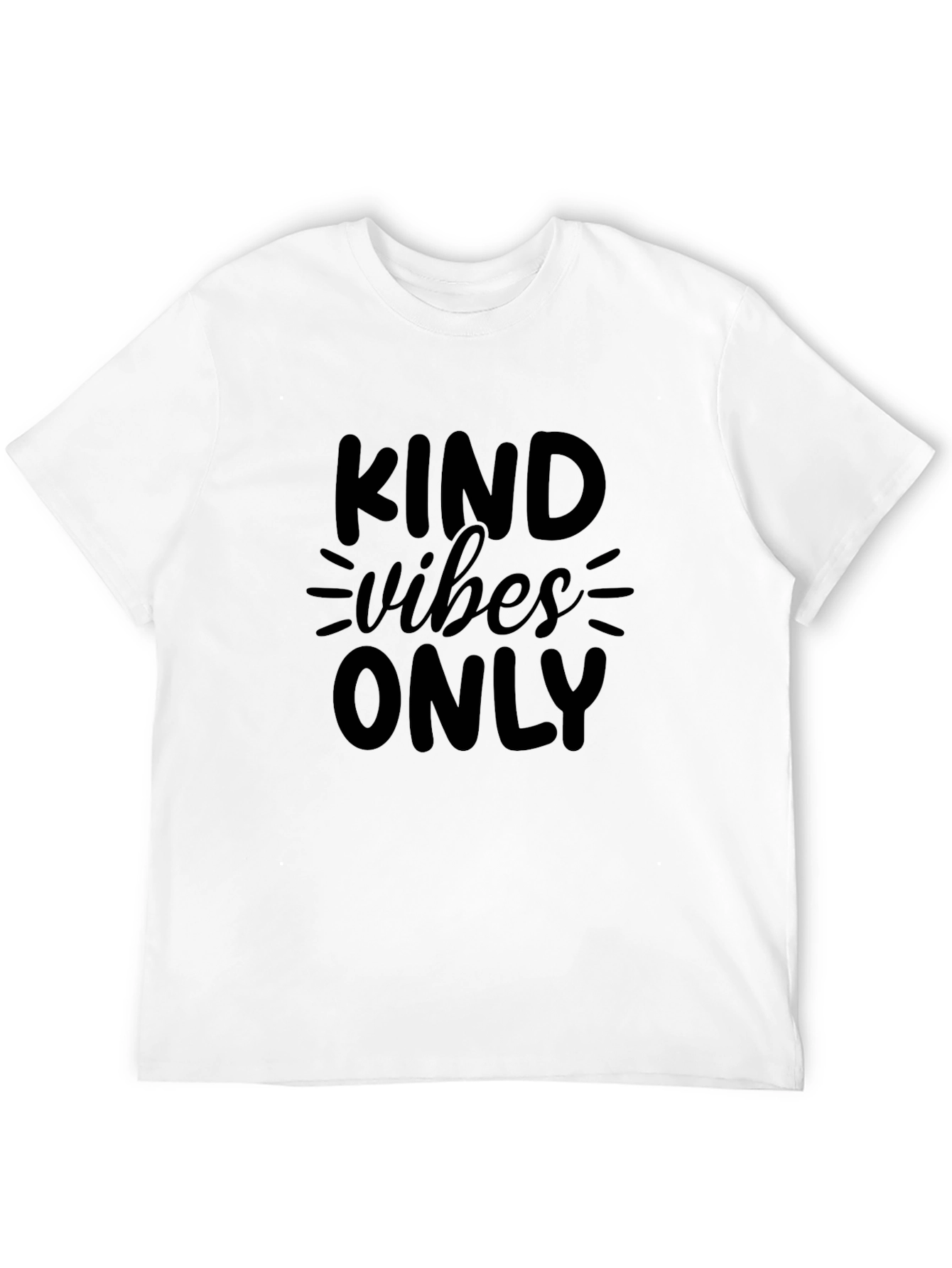 Black Kind Vibes Only Black T-Shirt, Inspirational Message view 12