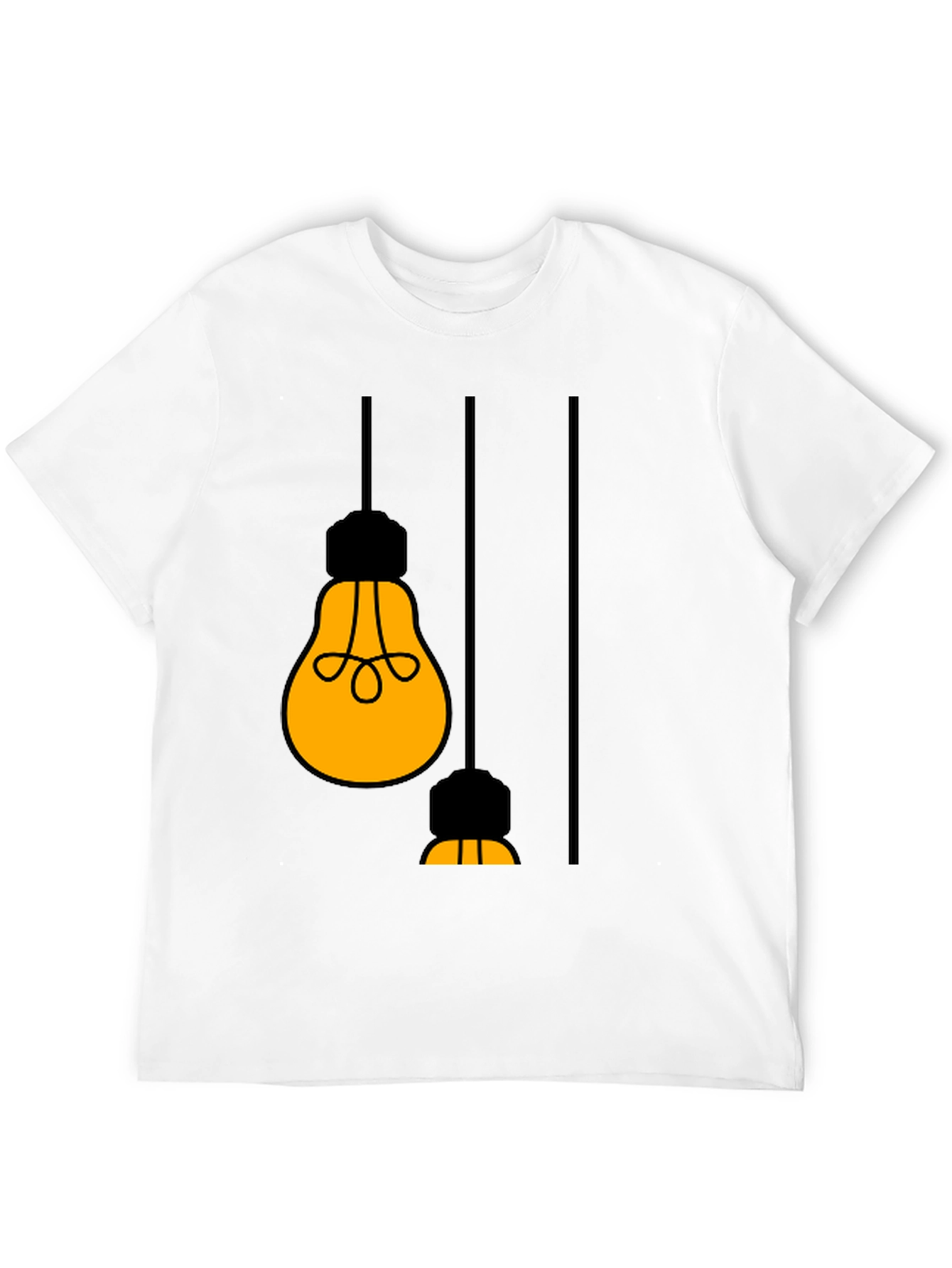 Black Illuminating Light Bulb Graphic Tee view 12