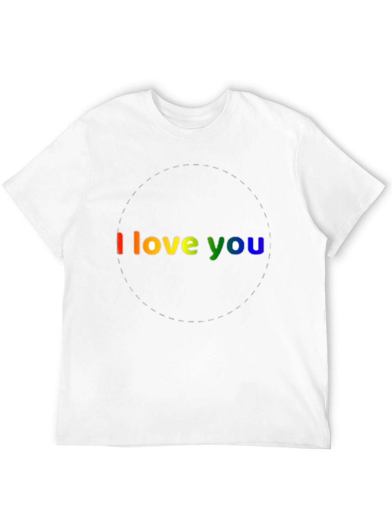 Black I Love You Rainbow Graphic Black T-Shirt view 12