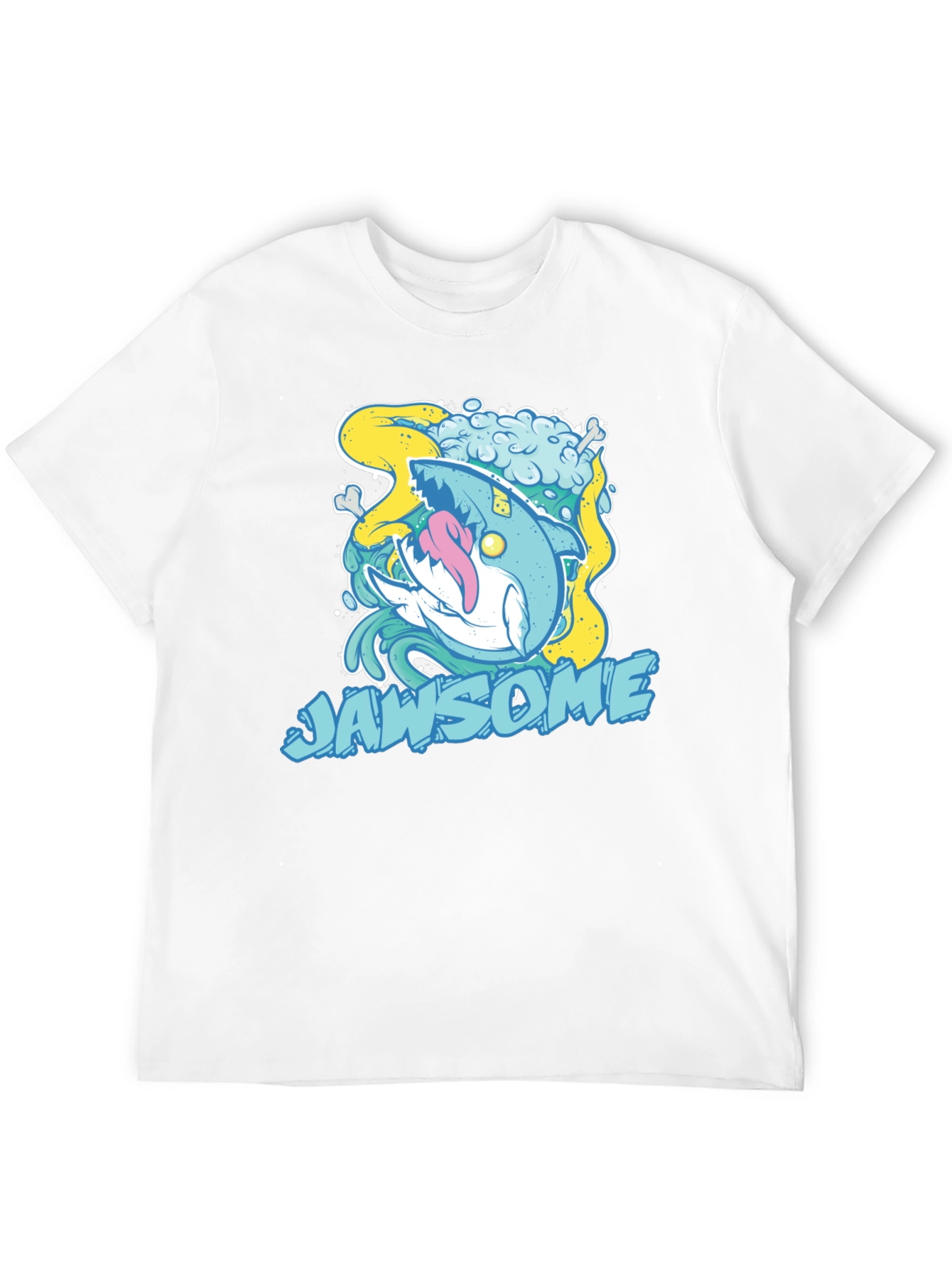 Black Jawsome Shark Graphic T-Shirt - Unique Cartoon Design view 12