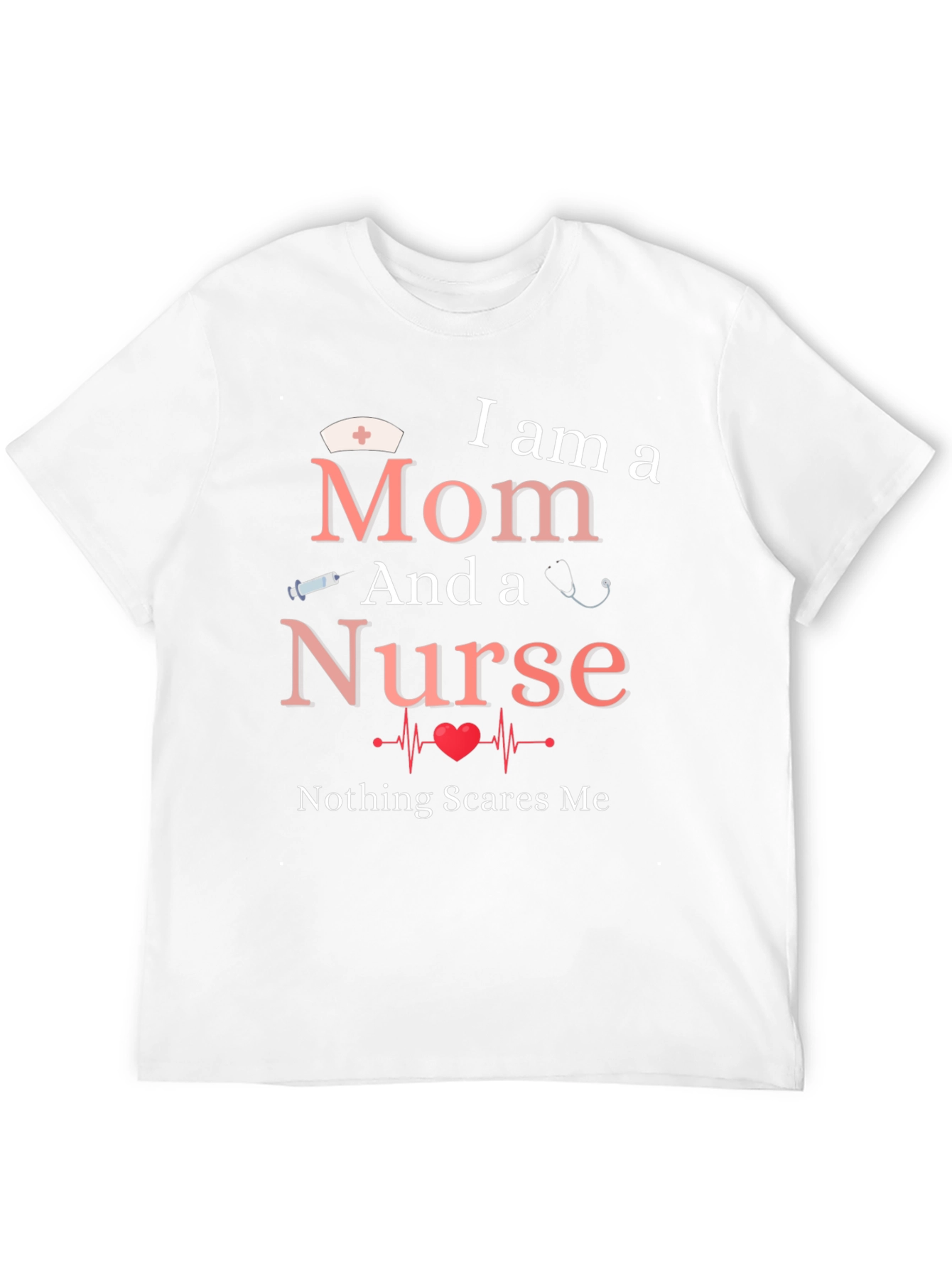 Black Mom and Nurse T-Shirt - Nothing Scares Me! view 12