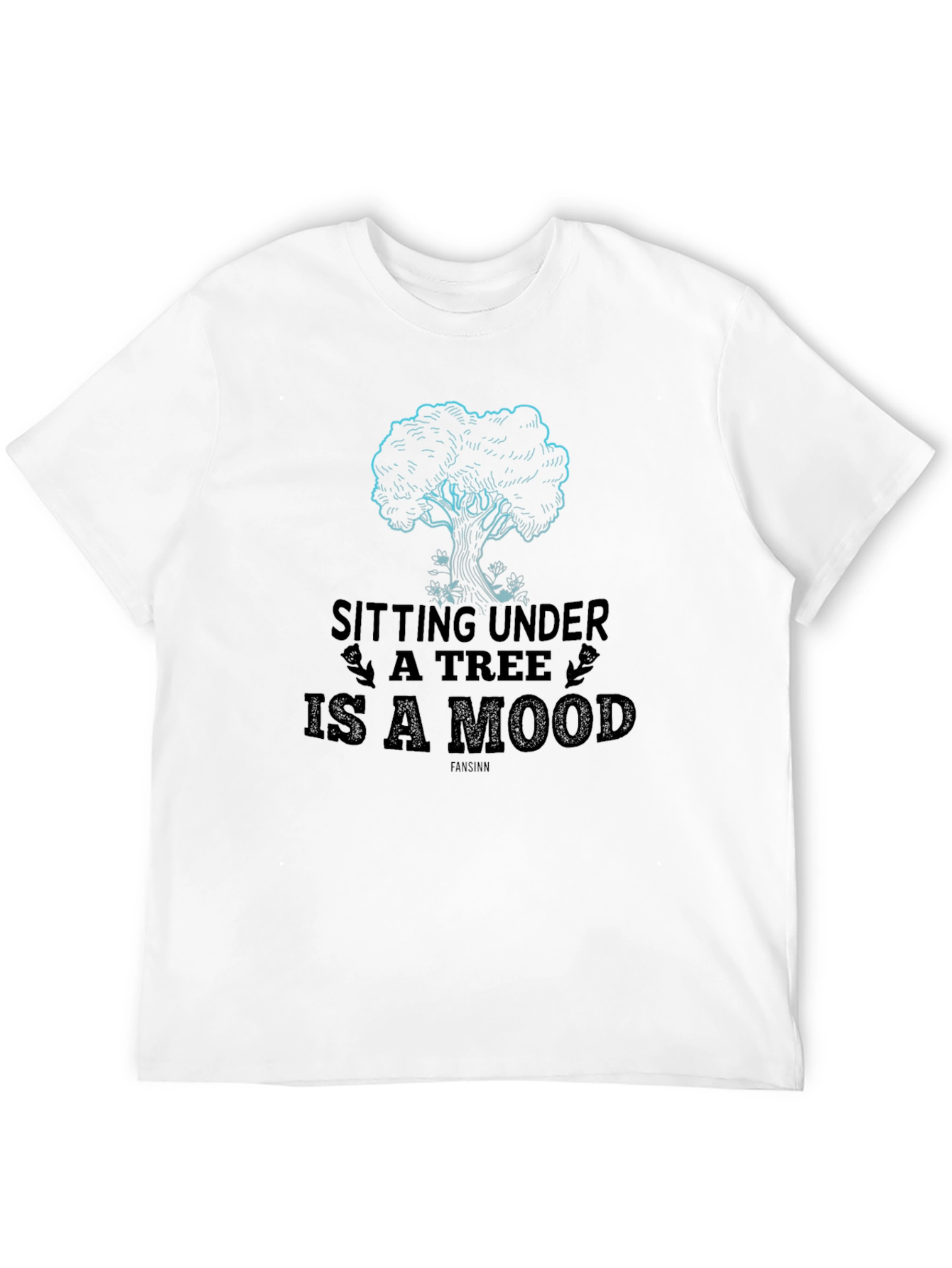 Black Sitting Under a Tree T-Shirt - Relaxed Mood view 12