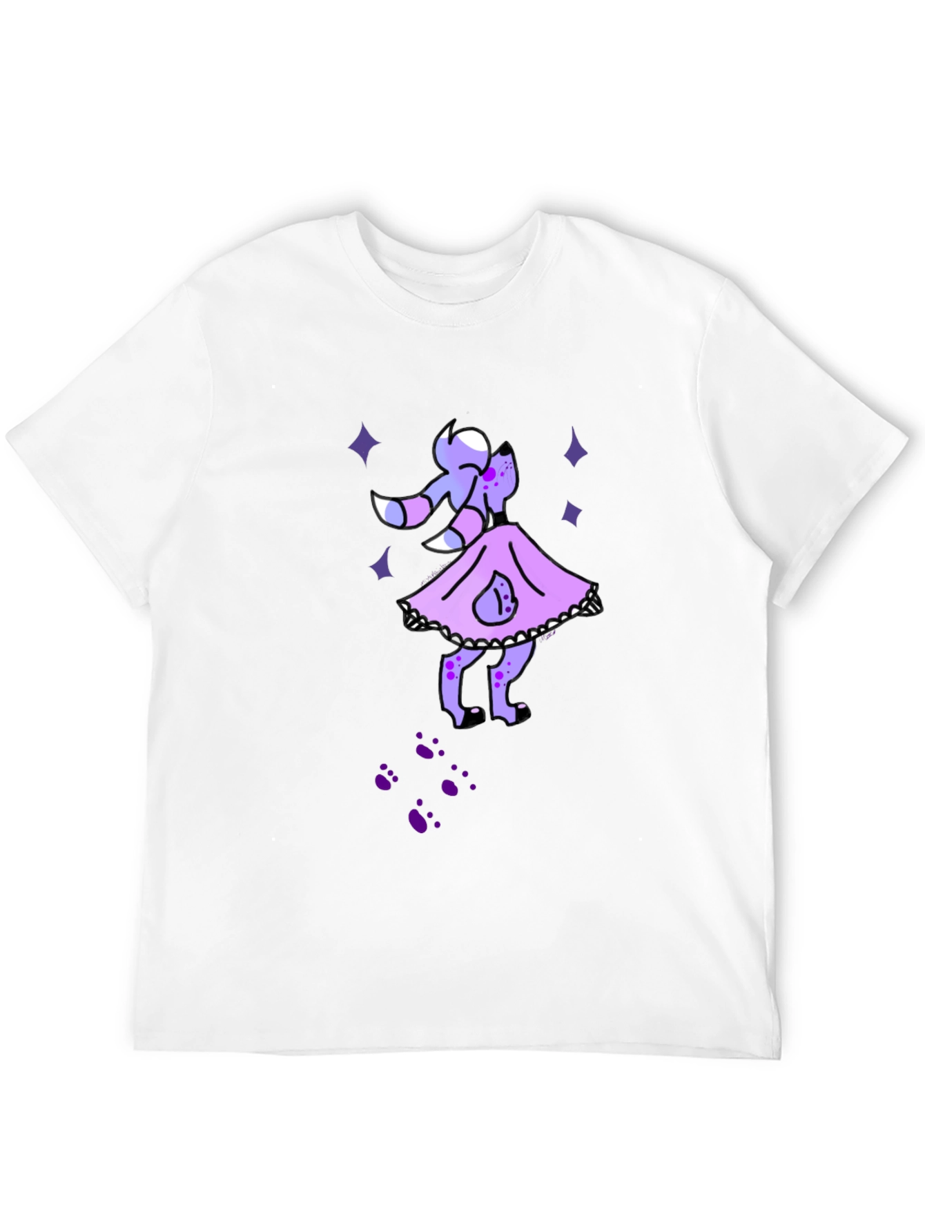 Black Novelty Graphic Tee - Cute Cartoon Animal Dress view 12