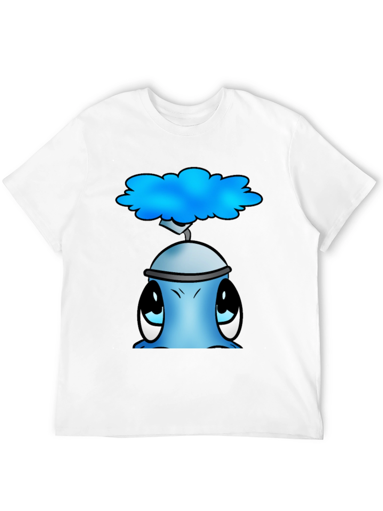 Black Cute Blue Alien Graphic T-Shirt view 12