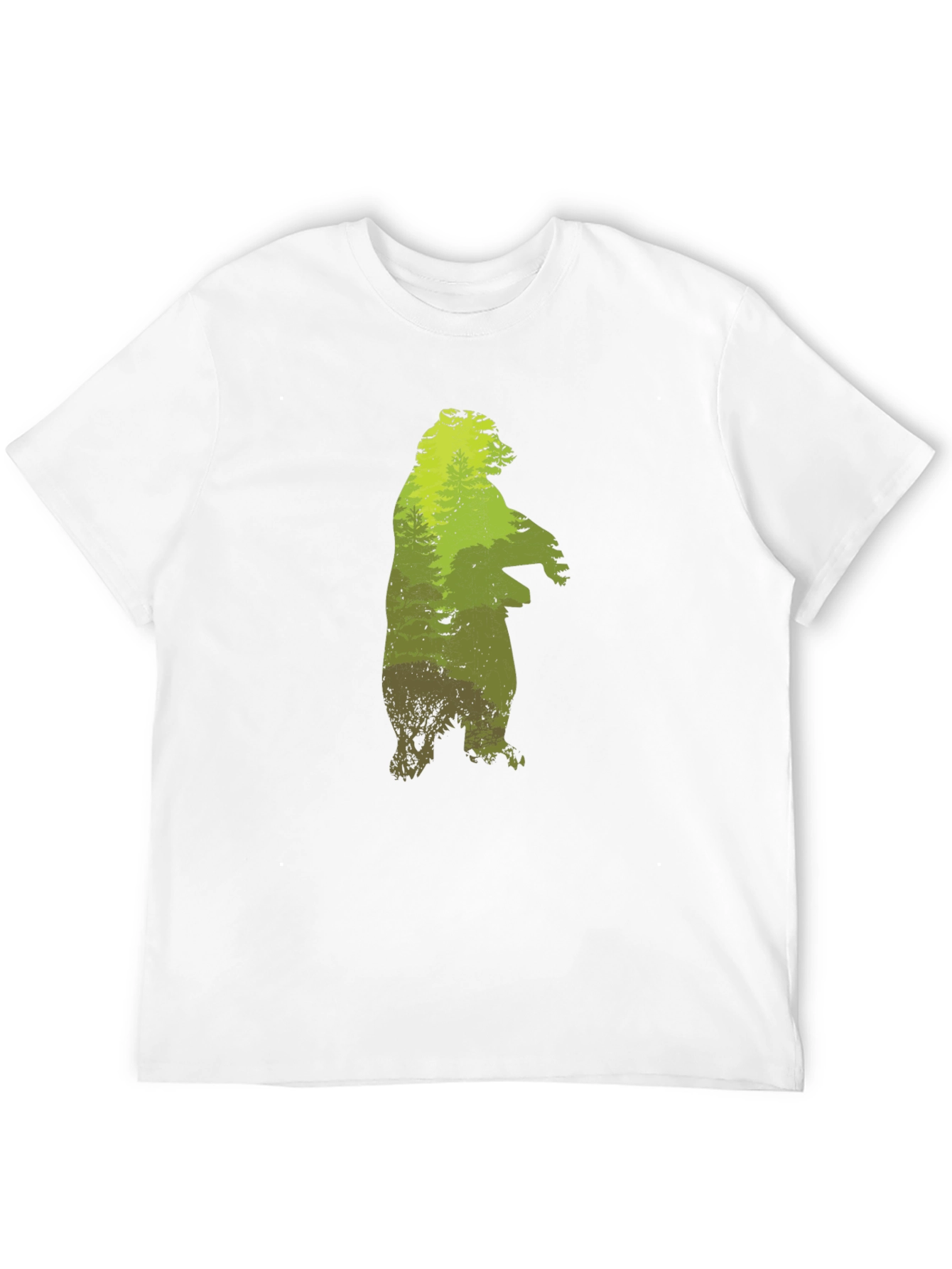 Black Nature Bear Graphic T-Shirt view 12