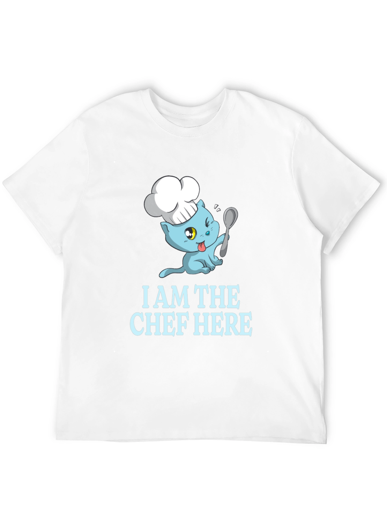 Black Chef Cat Graphic T-Shirt - Funny Foodie Tee view 12