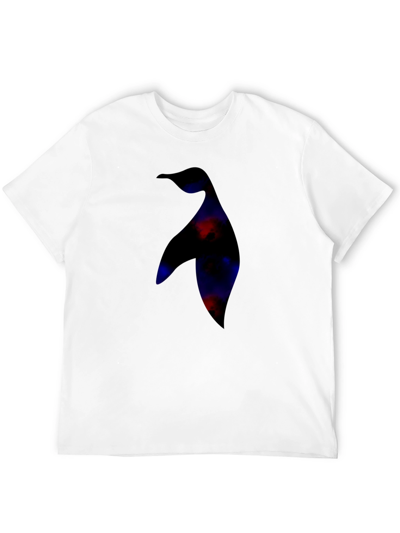 Black Abstract Penguin Graphic Print Black T-Shirt view 12