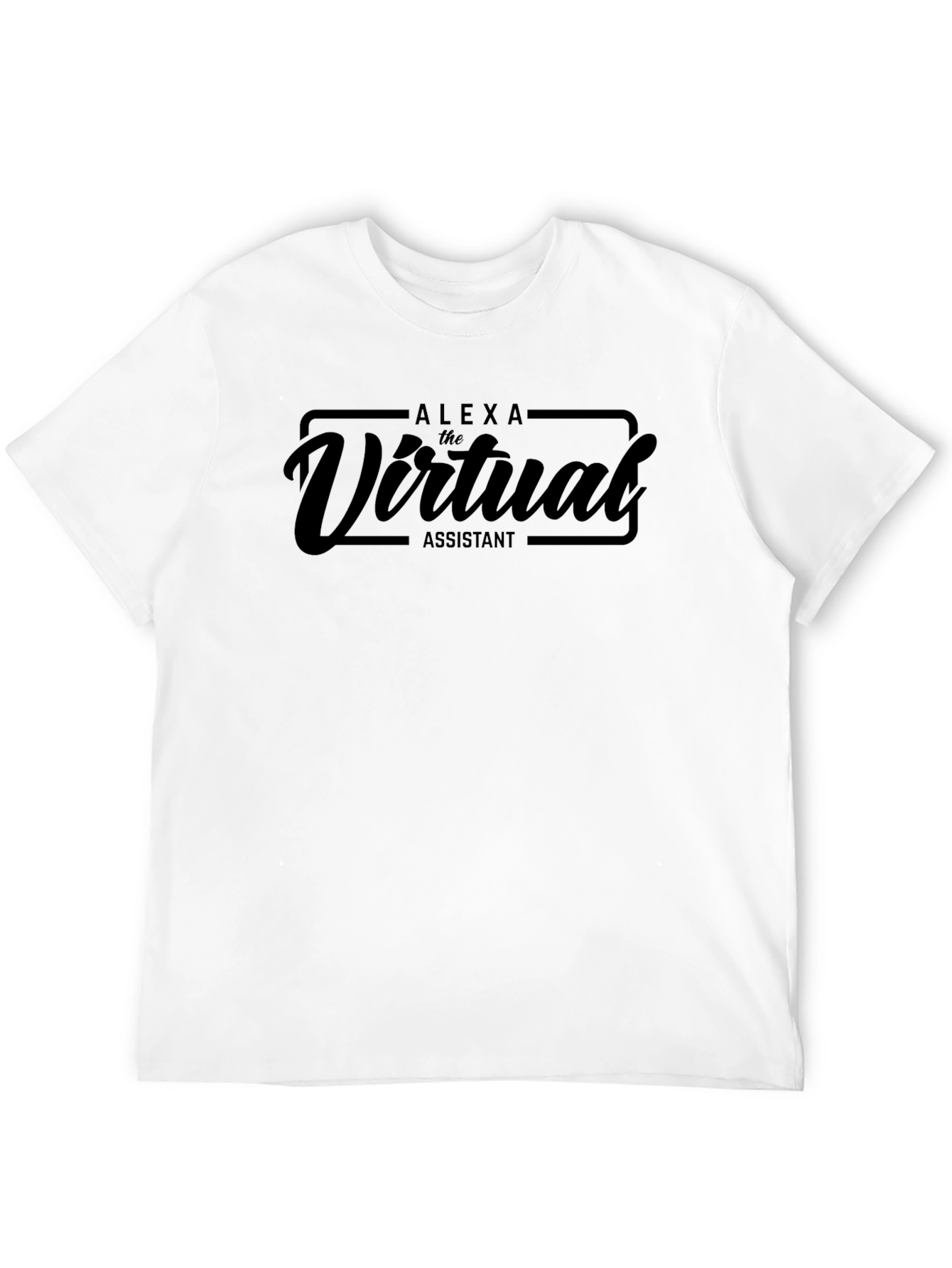 Black Alexa the Virtual Assistant Black T-Shirt view 12