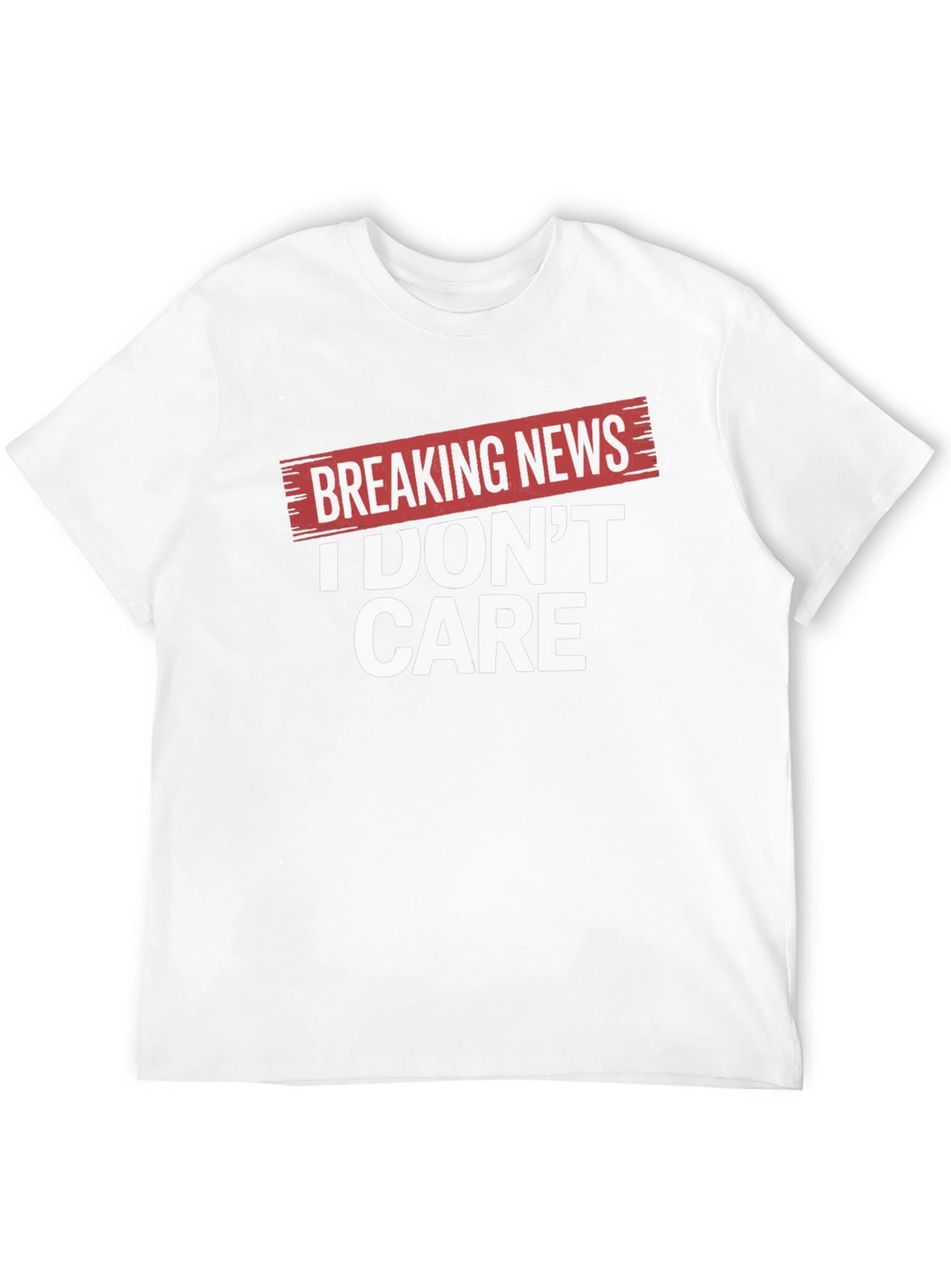 Black Breaking News I Don't Care Black T-Shirt view 12