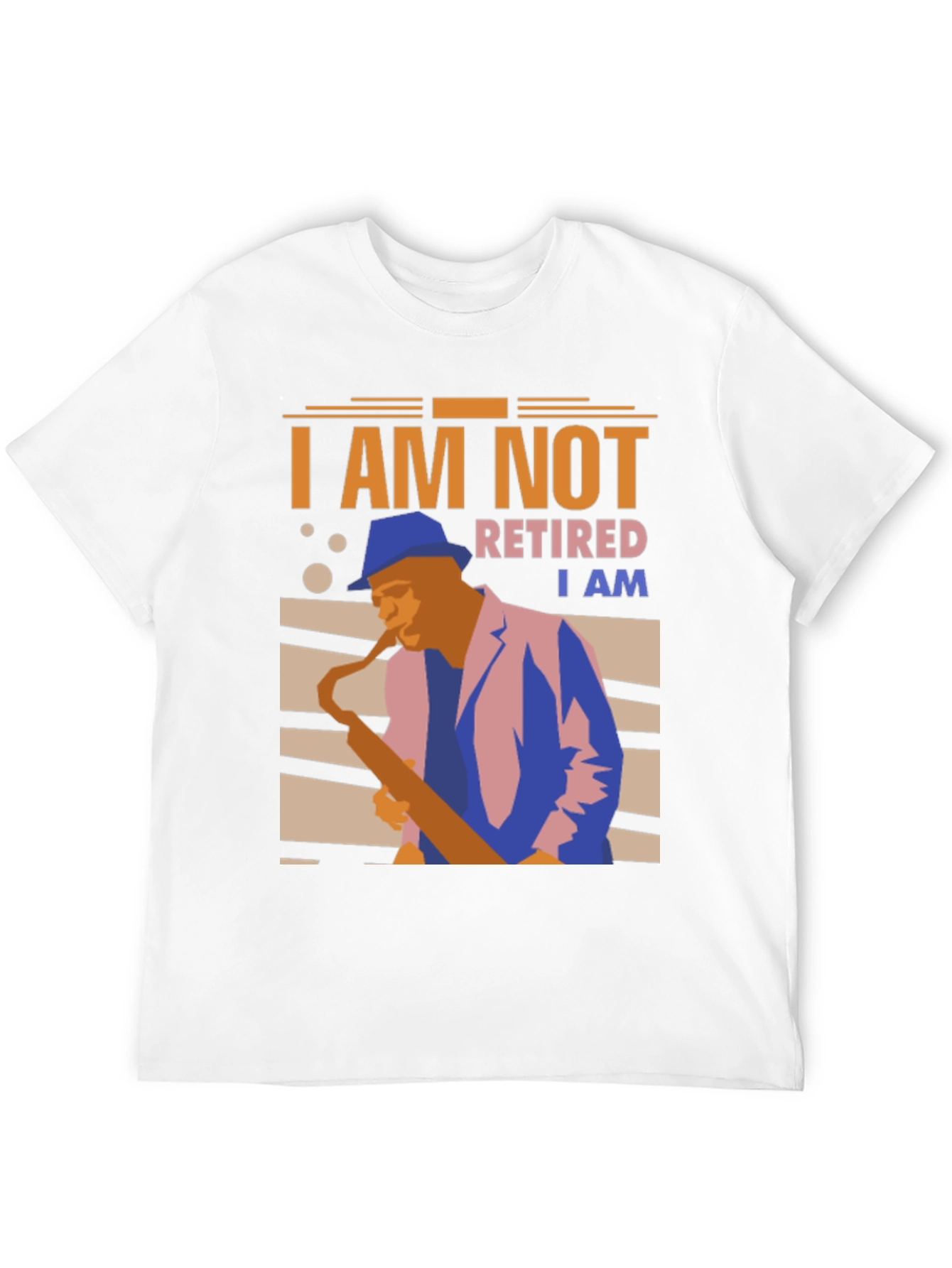 Black I Am Not Retired T-Shirt - Saxophone Player view 12