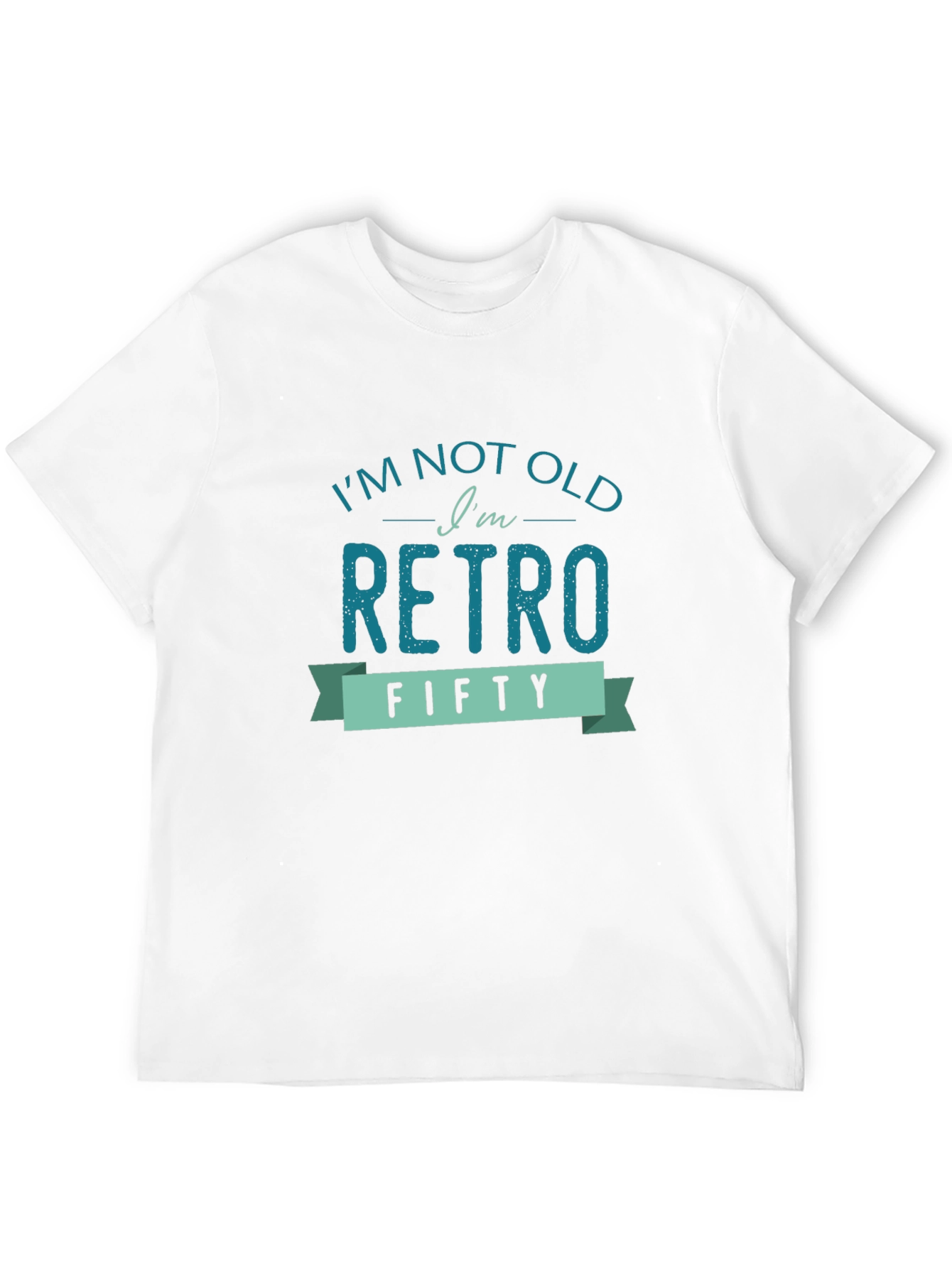 Black Retro Fifty Graphic Tee - Funny Birthday Gift T-Shirt view 12