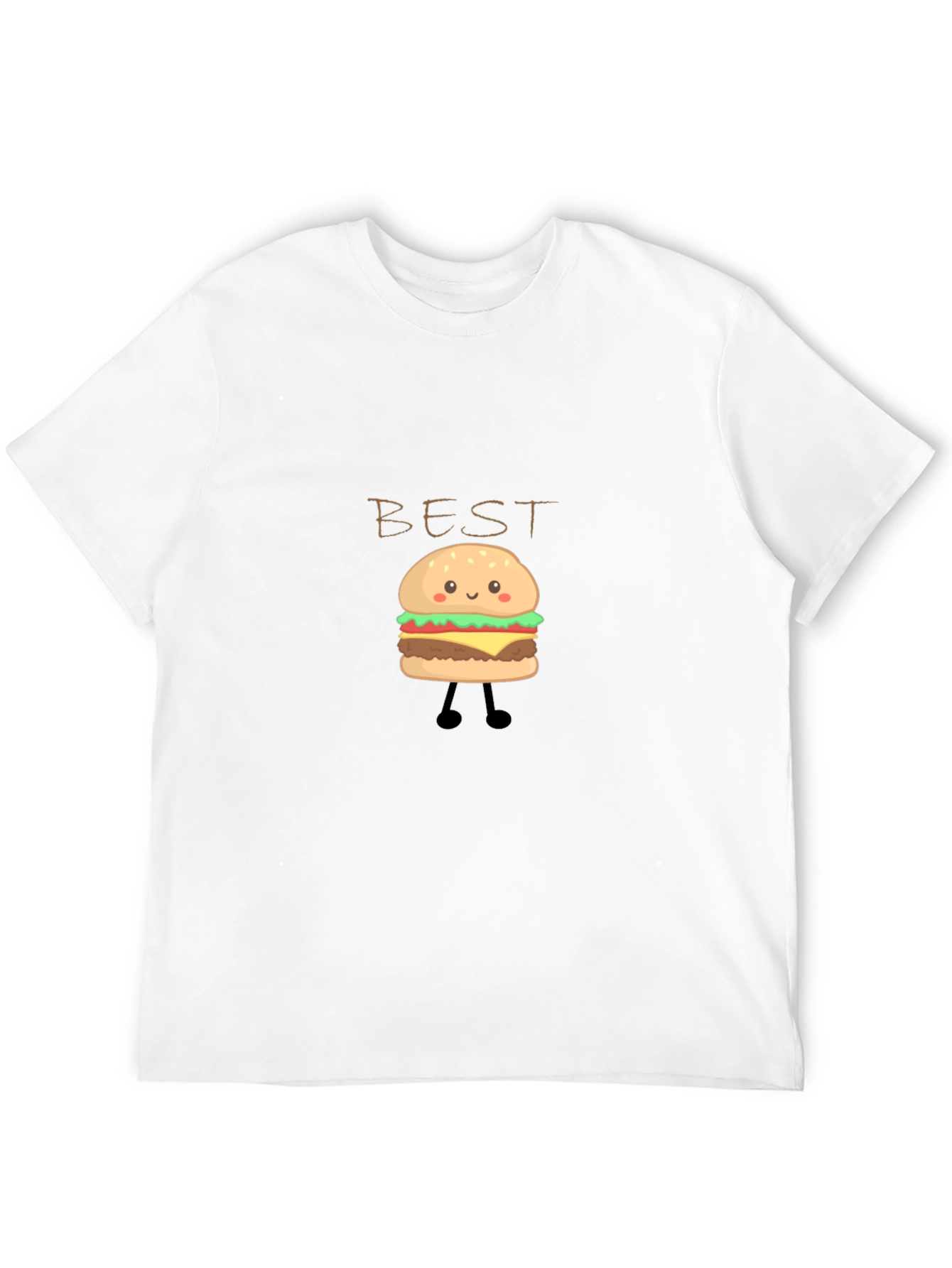 Black Best Burger T-Shirt - Cute Cartoon Foodie Tee view 12