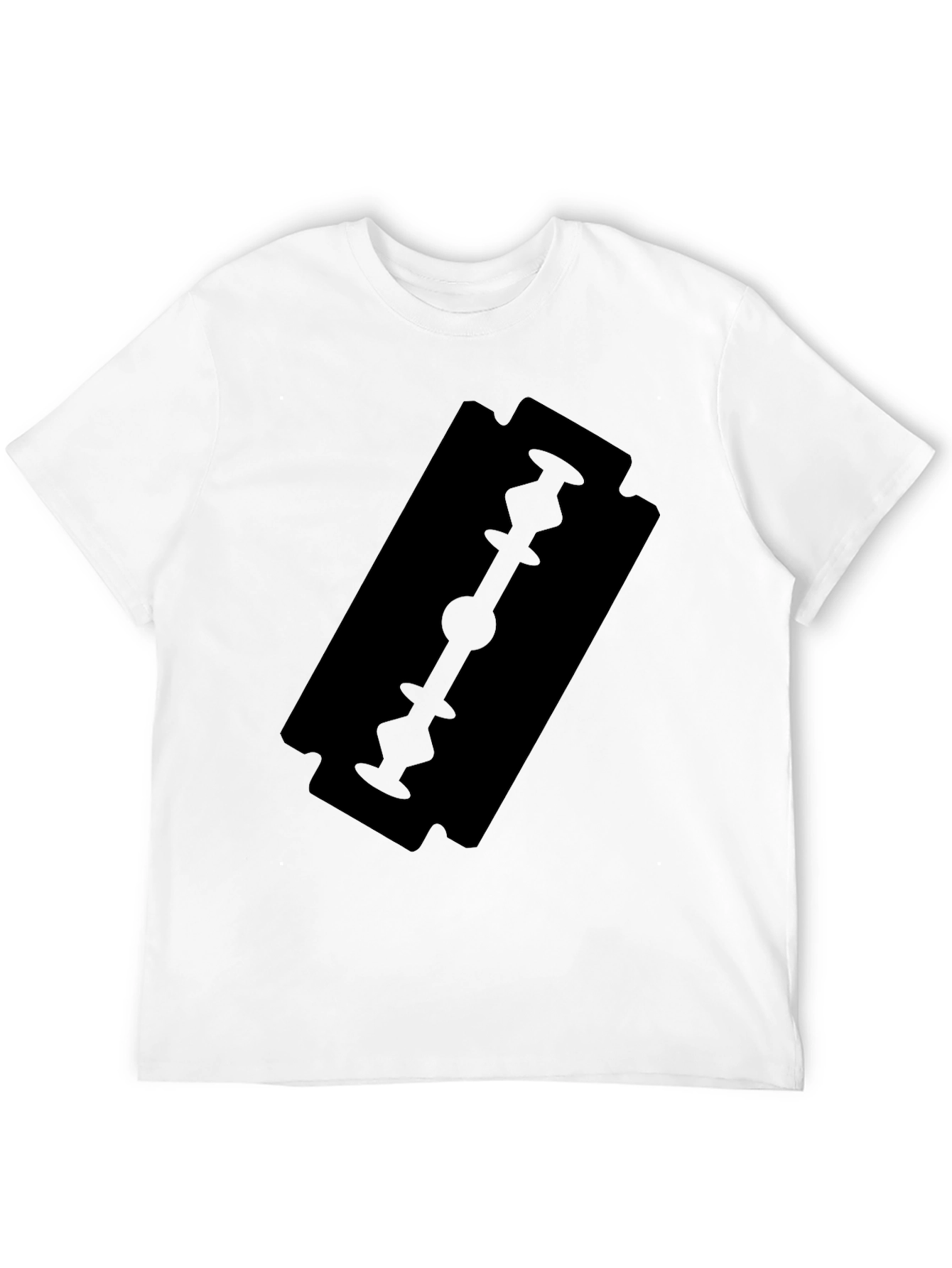 Black Black T-Shirt with Razor Blade Graphic view 12