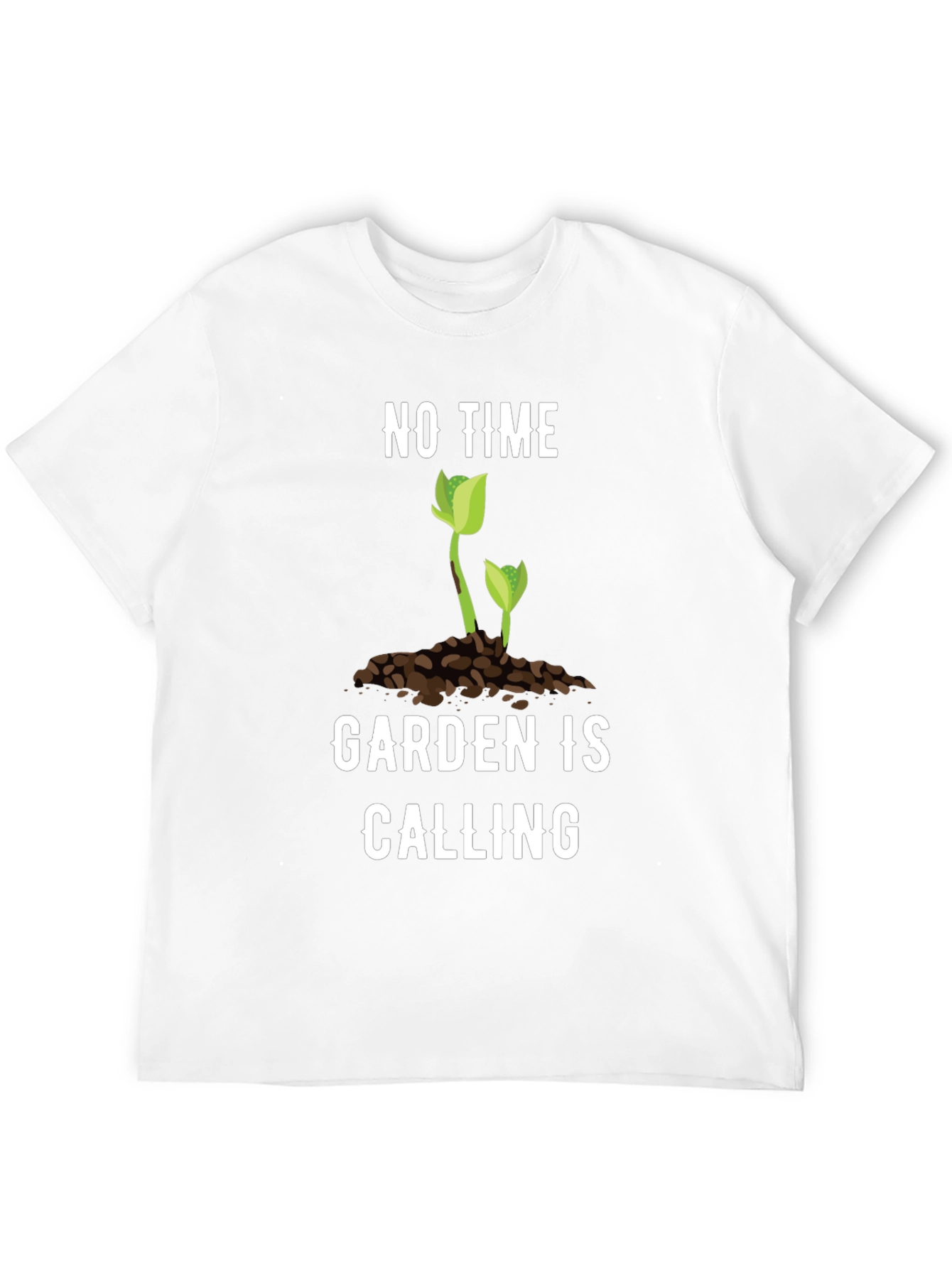 Black Gardening T-Shirt - "No Time, Garden is Calling" Tee view 12