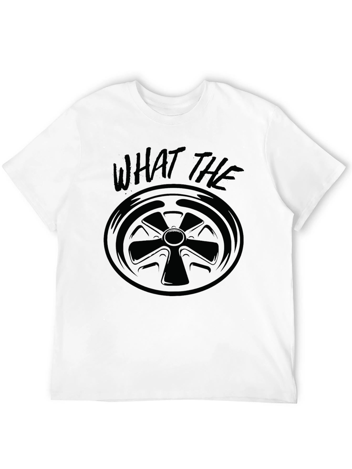 Black What the Drain? Funny Black Graphic T-Shirt view 12