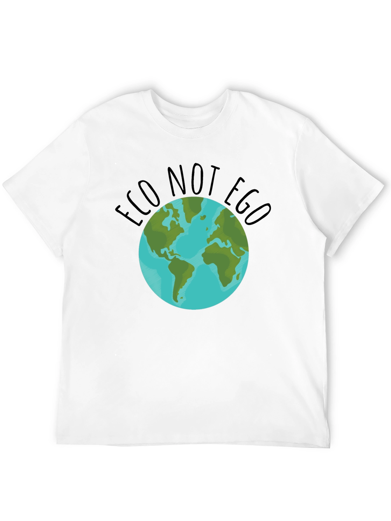 Black Eco Not Ego Earth Graphic Tee - Black view 12
