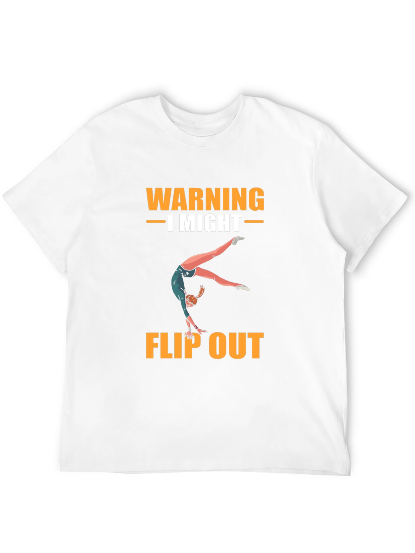 Black Warning I Might Flip Out T-Shirt view 12