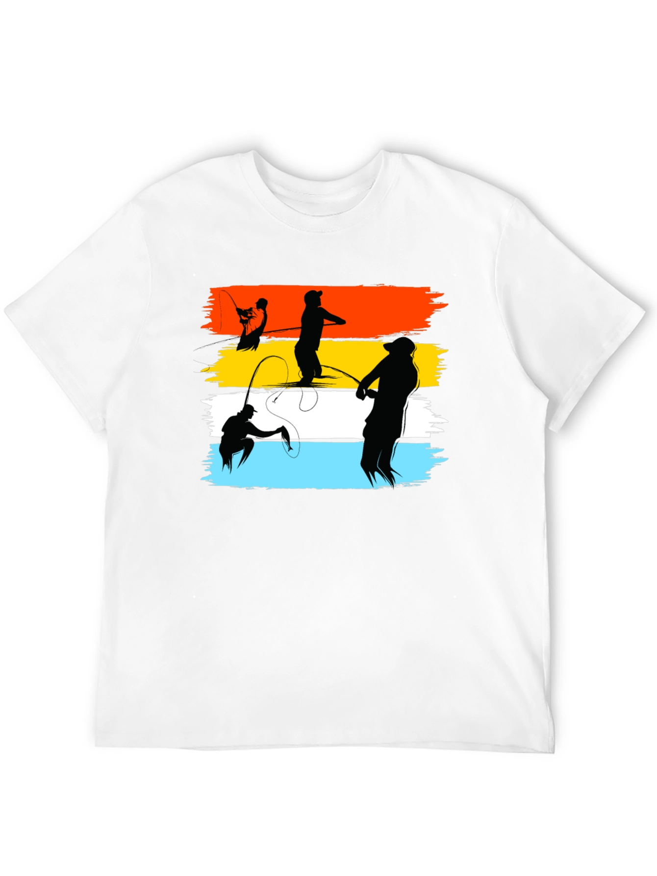 Black Fishing Silhouette T-Shirt - Angler's Dream Tee view 12