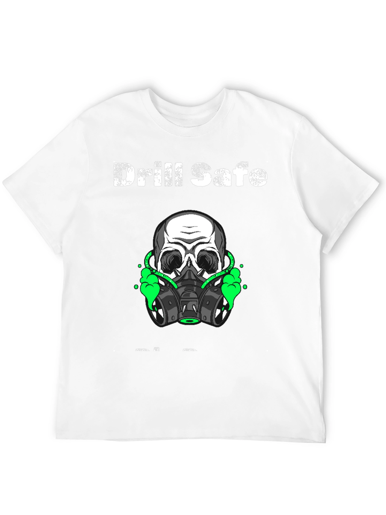 Black Drill Safe Skull Graphic Black T-Shirt view 12