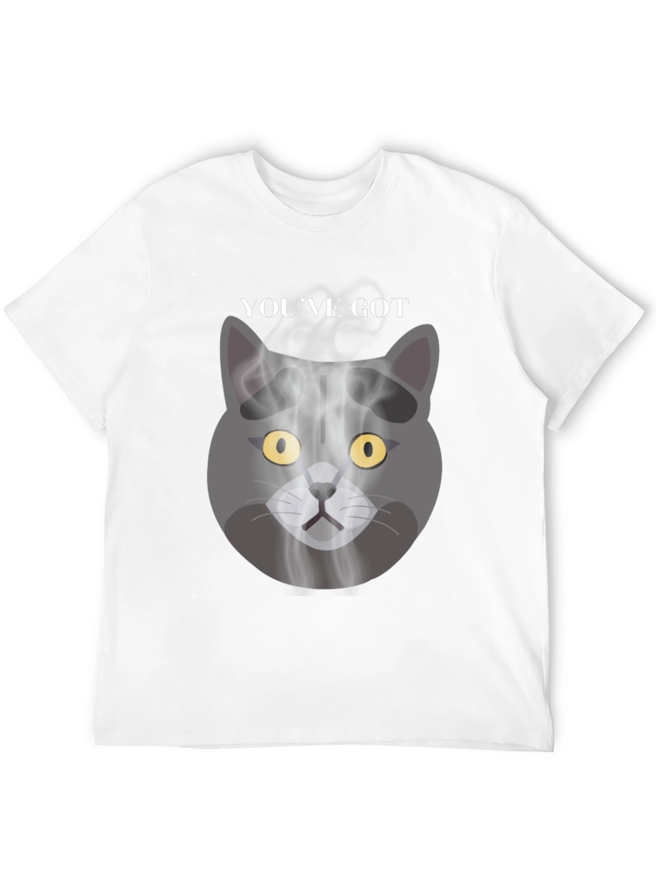 Black Smoky Cat Graphic Tee - You've Got Mail Vibes view 12