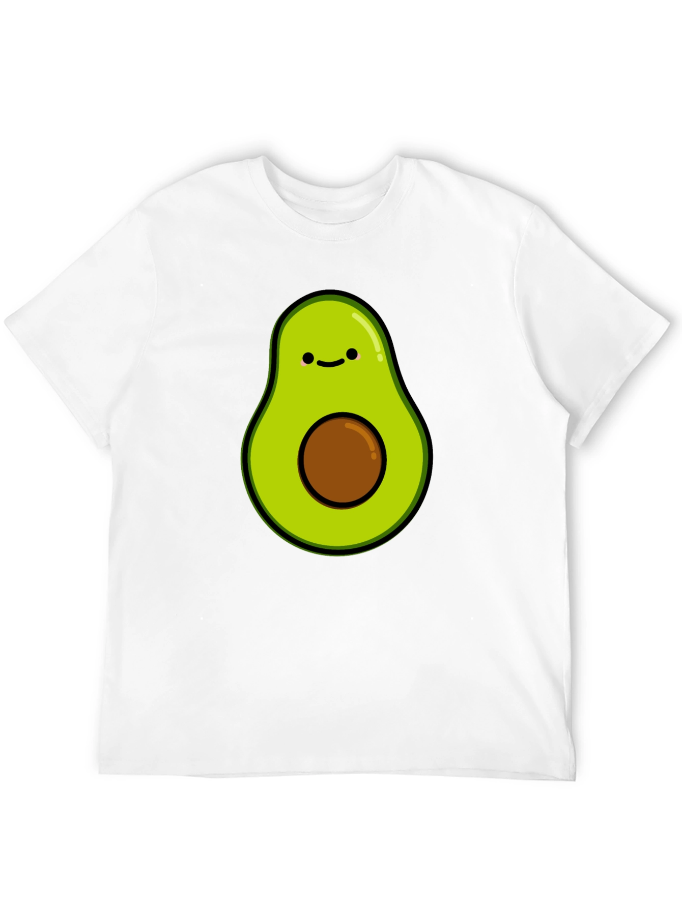 Black Cute Avocado Graphic T-Shirt - Black view 12