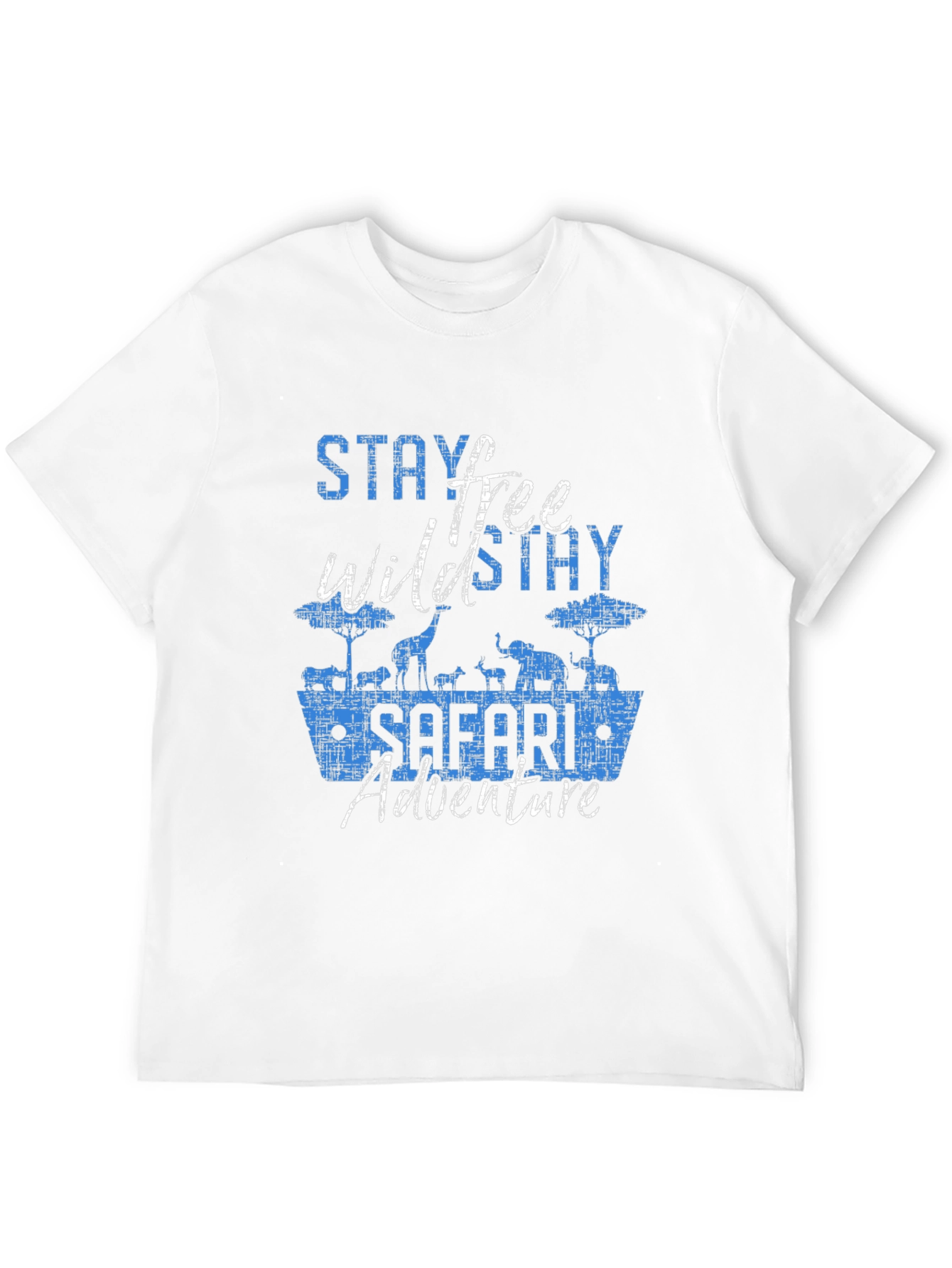 Black Stay Wild Free Safari Adventure Graphic Tee view 12