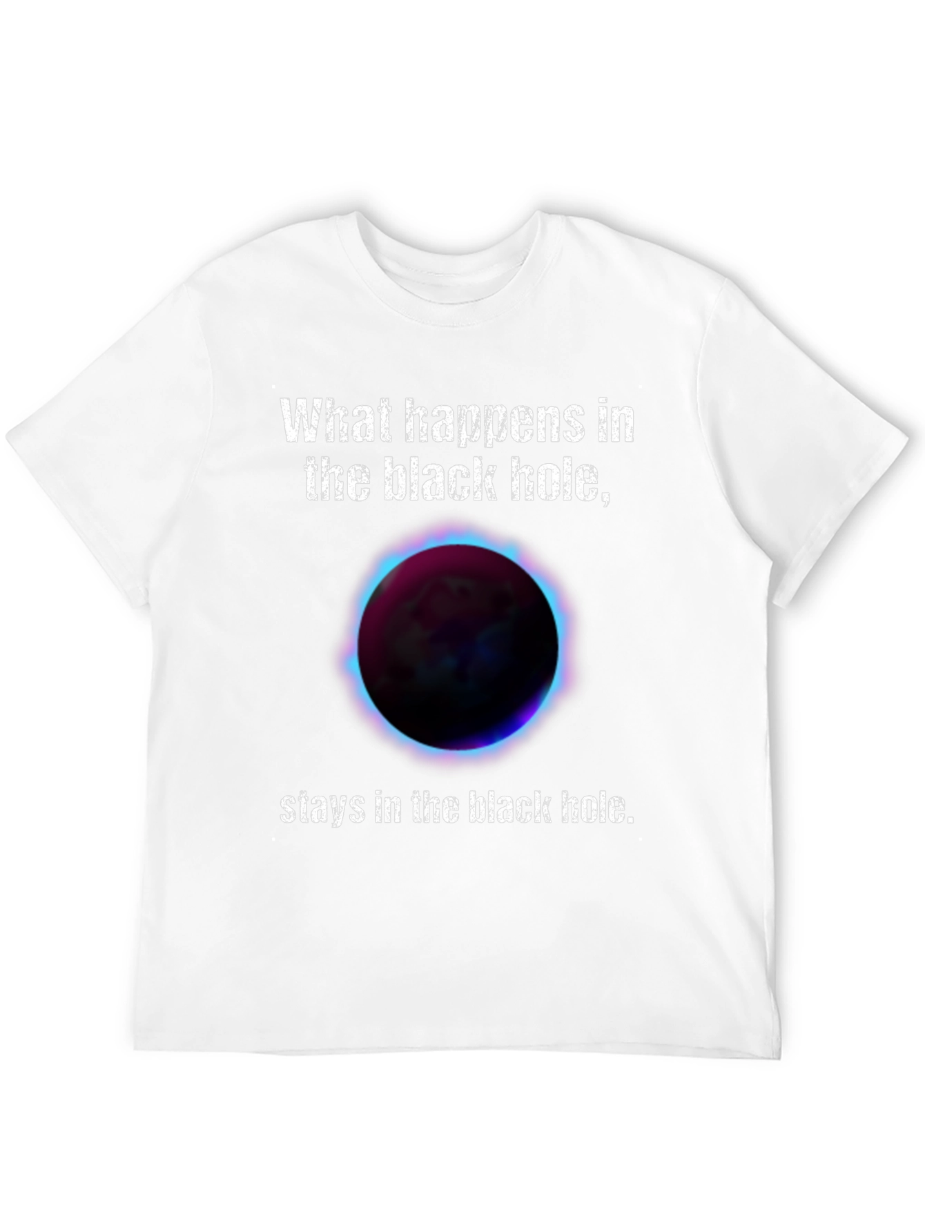 Black Black Hole Graphic T-Shirt - Space Humor Tee view 12