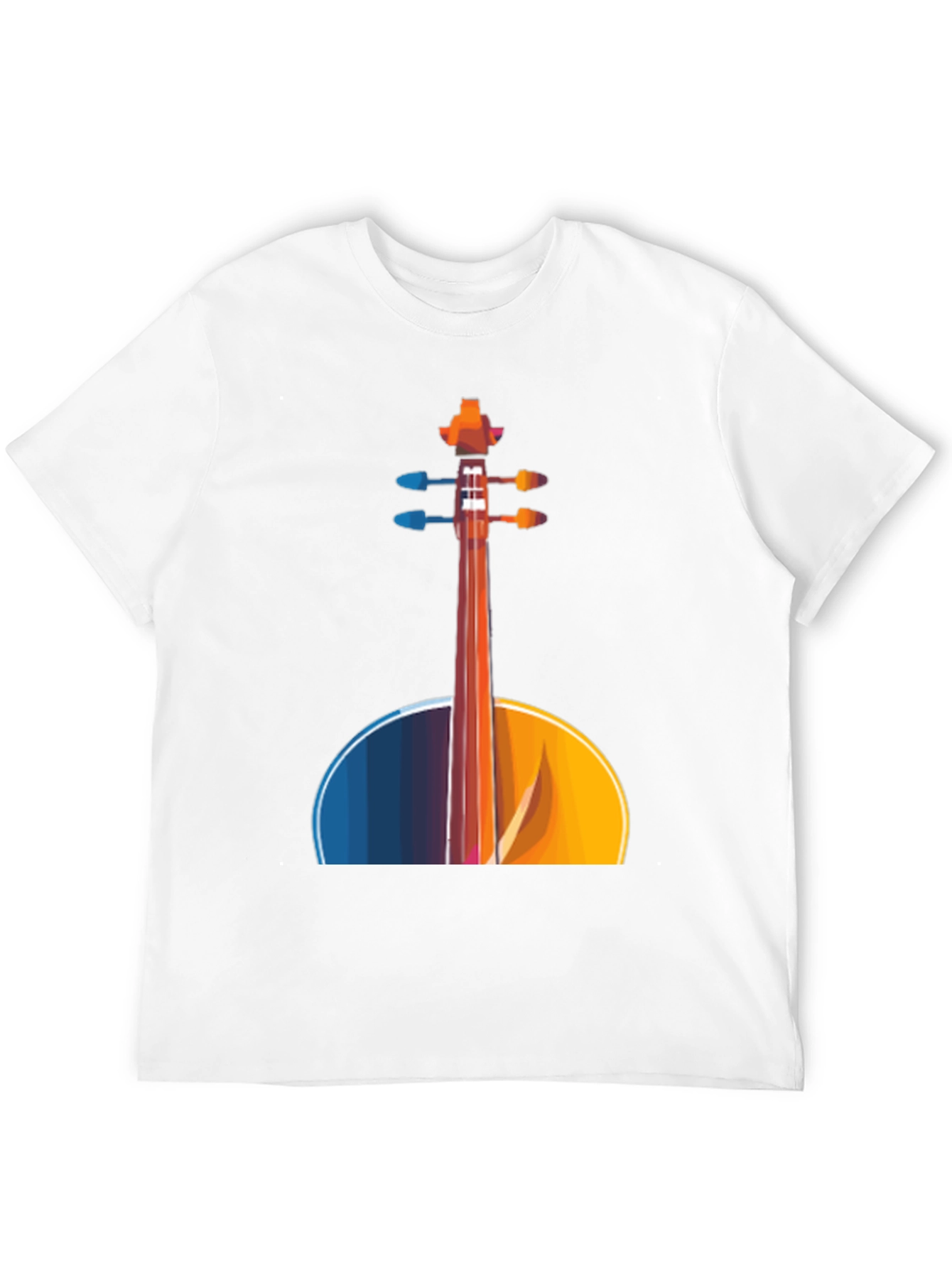 Black Abstract Cello Graphic Tee - Black Musical Shirt view 12