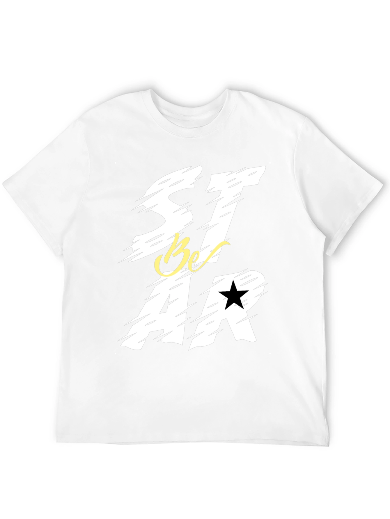 Black Be a Star Graphic Print Black T-Shirt view 12
