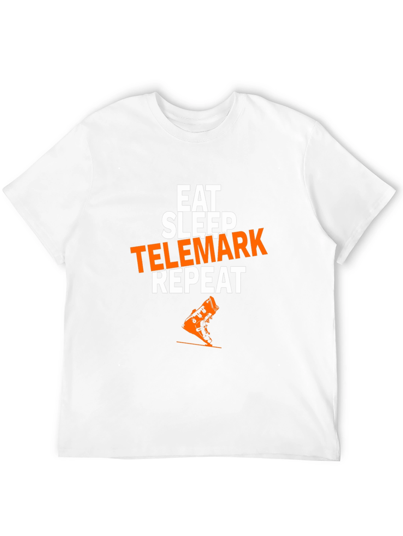 Black Eat Sleep Telemark Repeat T-Shirt view 12