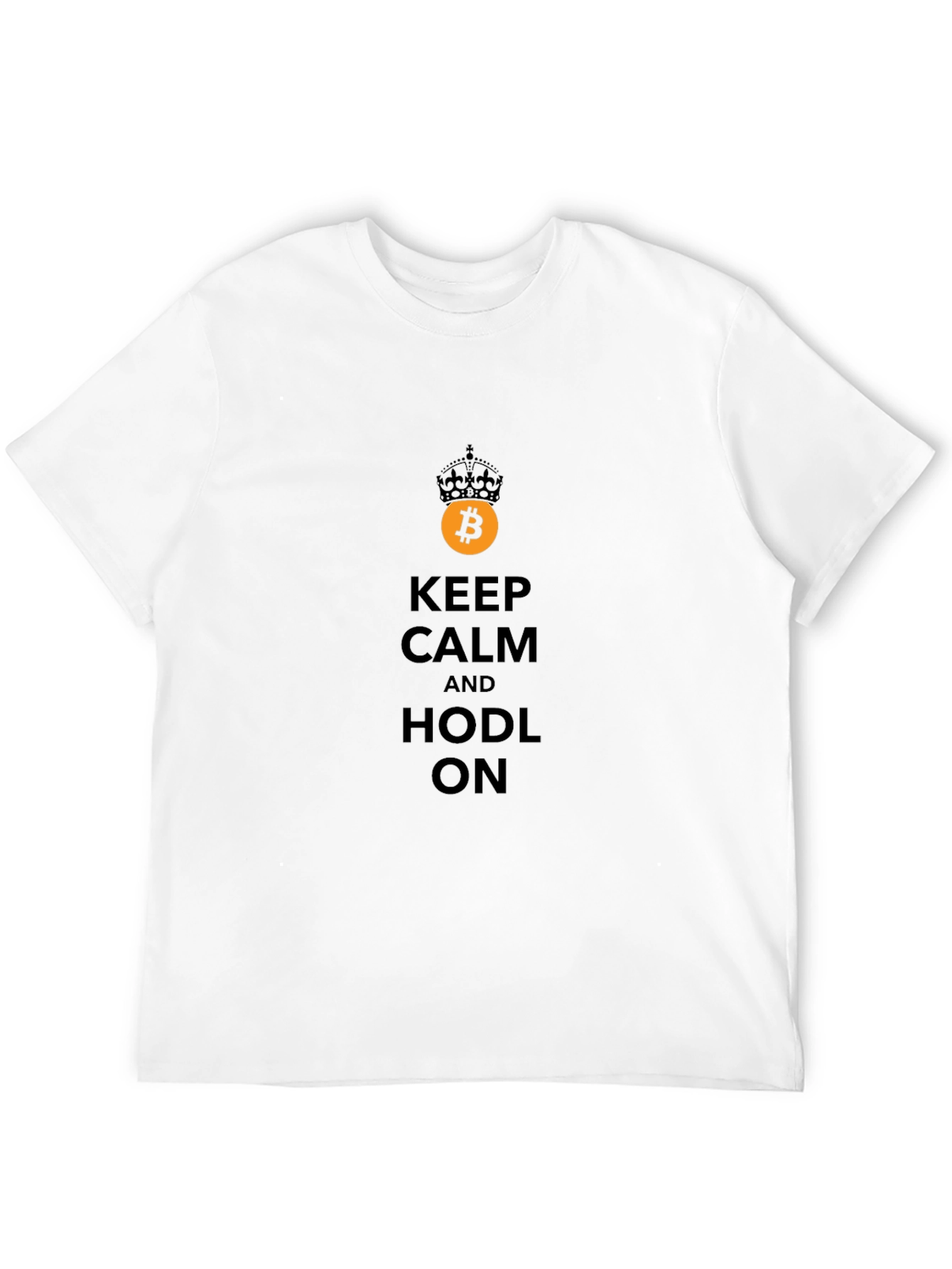 Black Bitcoin HODL On Black T-Shirt view 12
