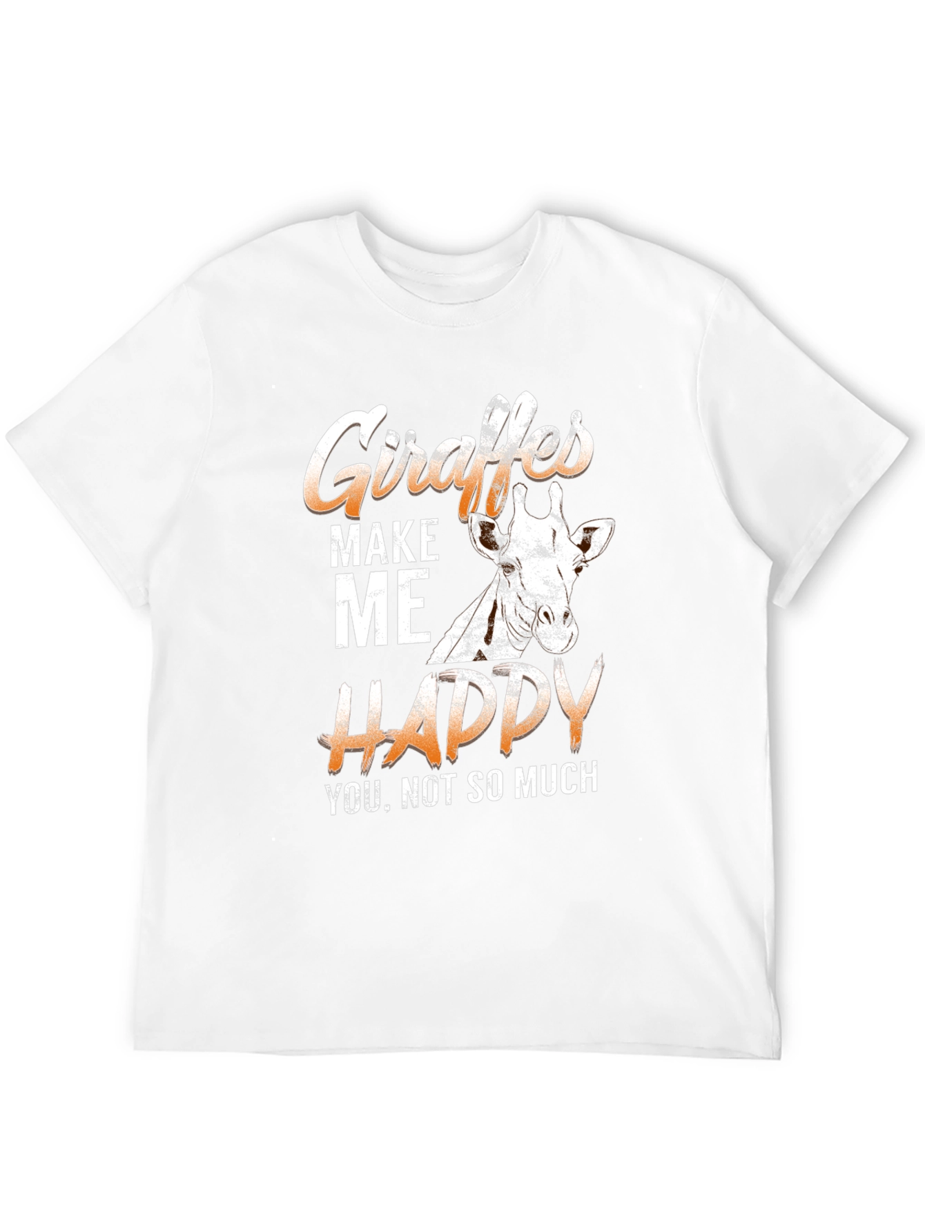Black Giraffes Make Me Happy T-Shirt view 12